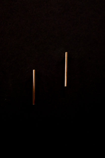 Bar Stud Earrings, Gold Fill, Rose Gold Fill or Sterling Silver