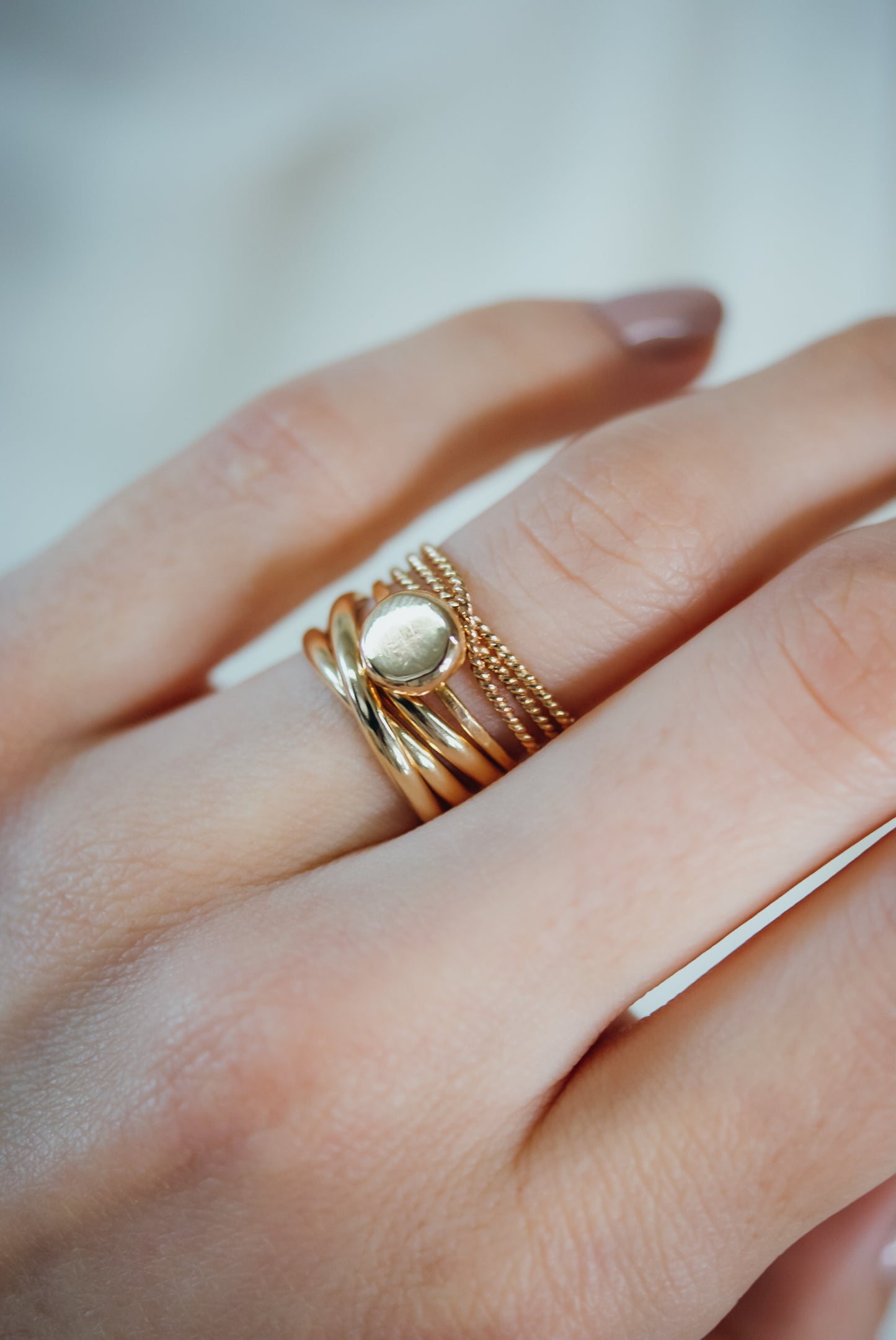 Twist Overlap Ring, 14K Gold Fill