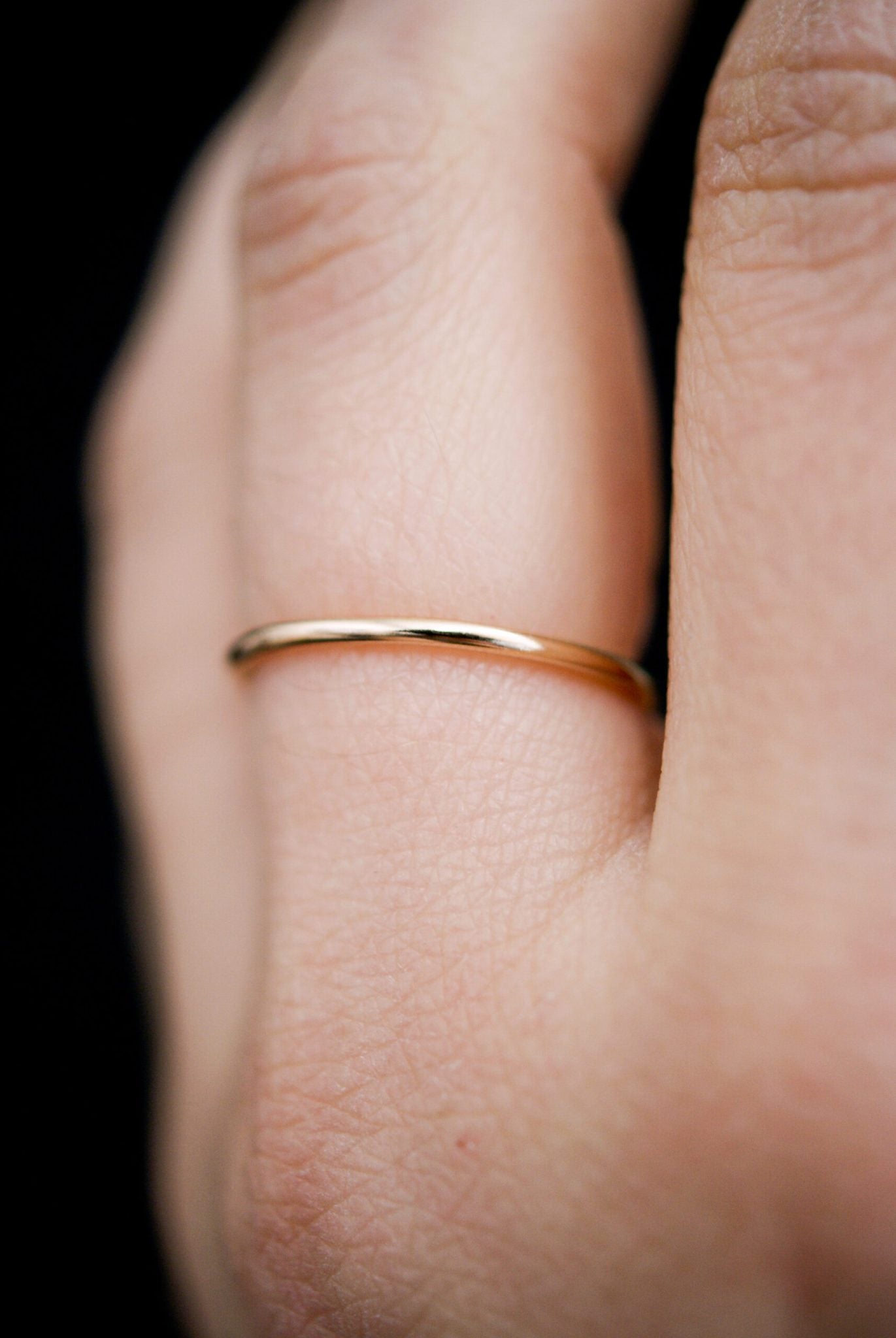 Thick Ring, Solid 14K Rose Gold
