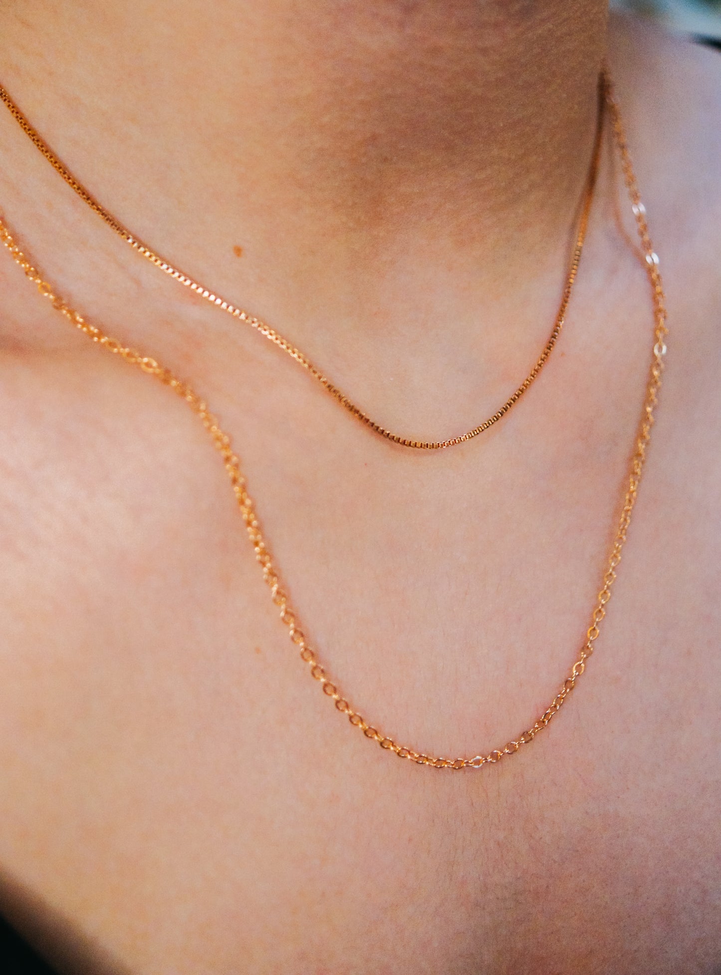 Mid-Length Textured Layering Set in Gold Fill, Rose Gold Fill, or Sterling Silver
