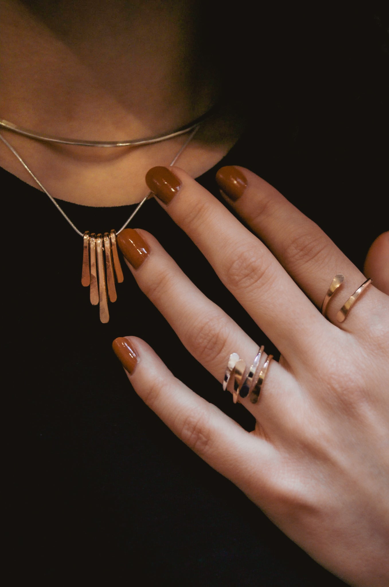 Sunburst Ring, 14K Rose Gold Fill