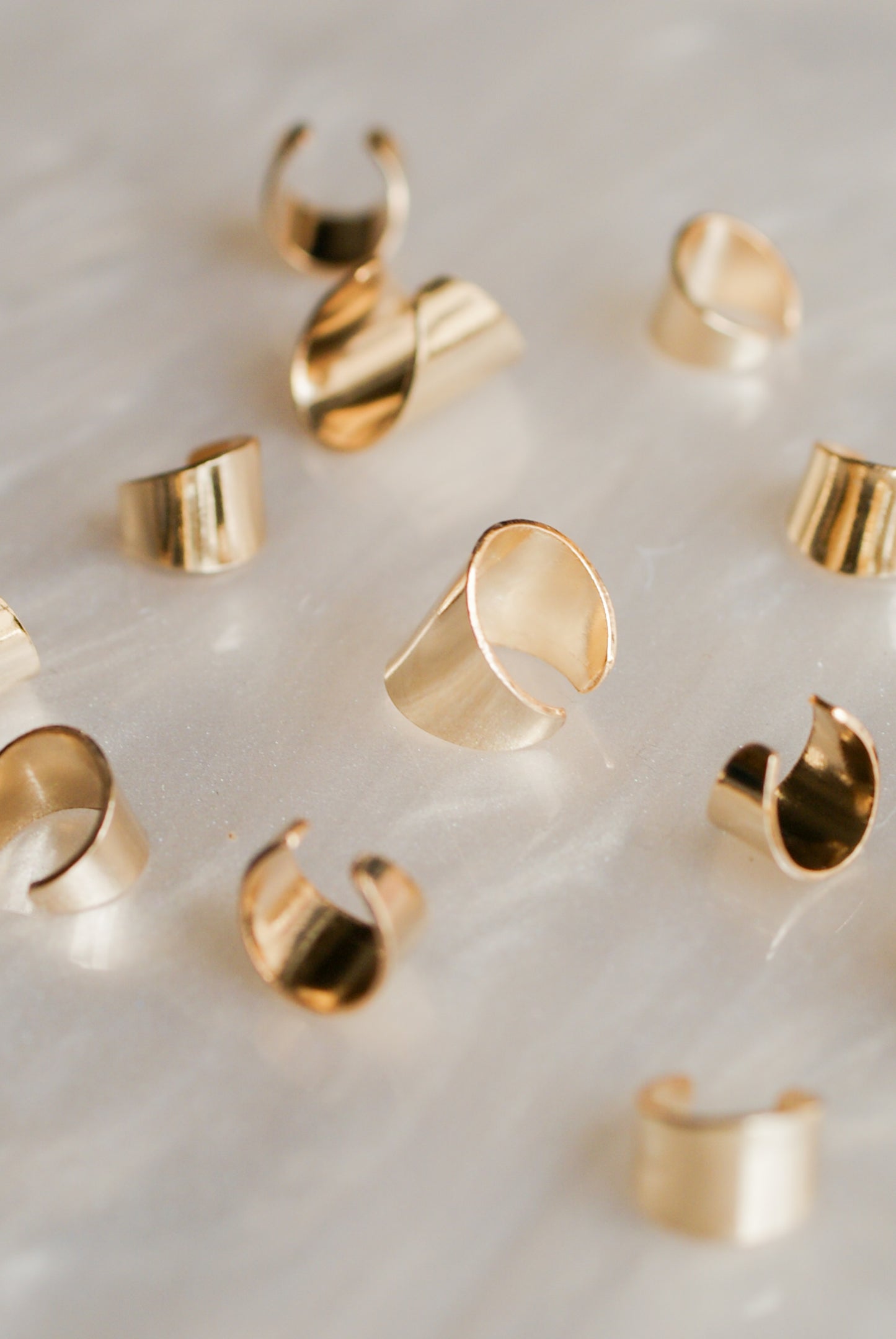 Shield Ear Cuff, Gold Fill, Rose Gold Fill, or Sterling Silver