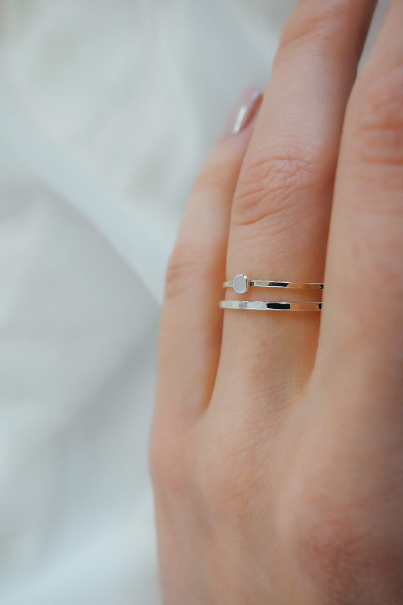 Small Pebble Ring, Sterling Silver