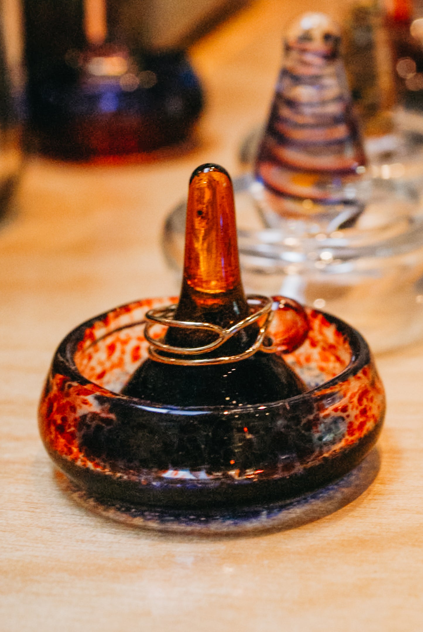 Kinetic Glass Ring Holder
