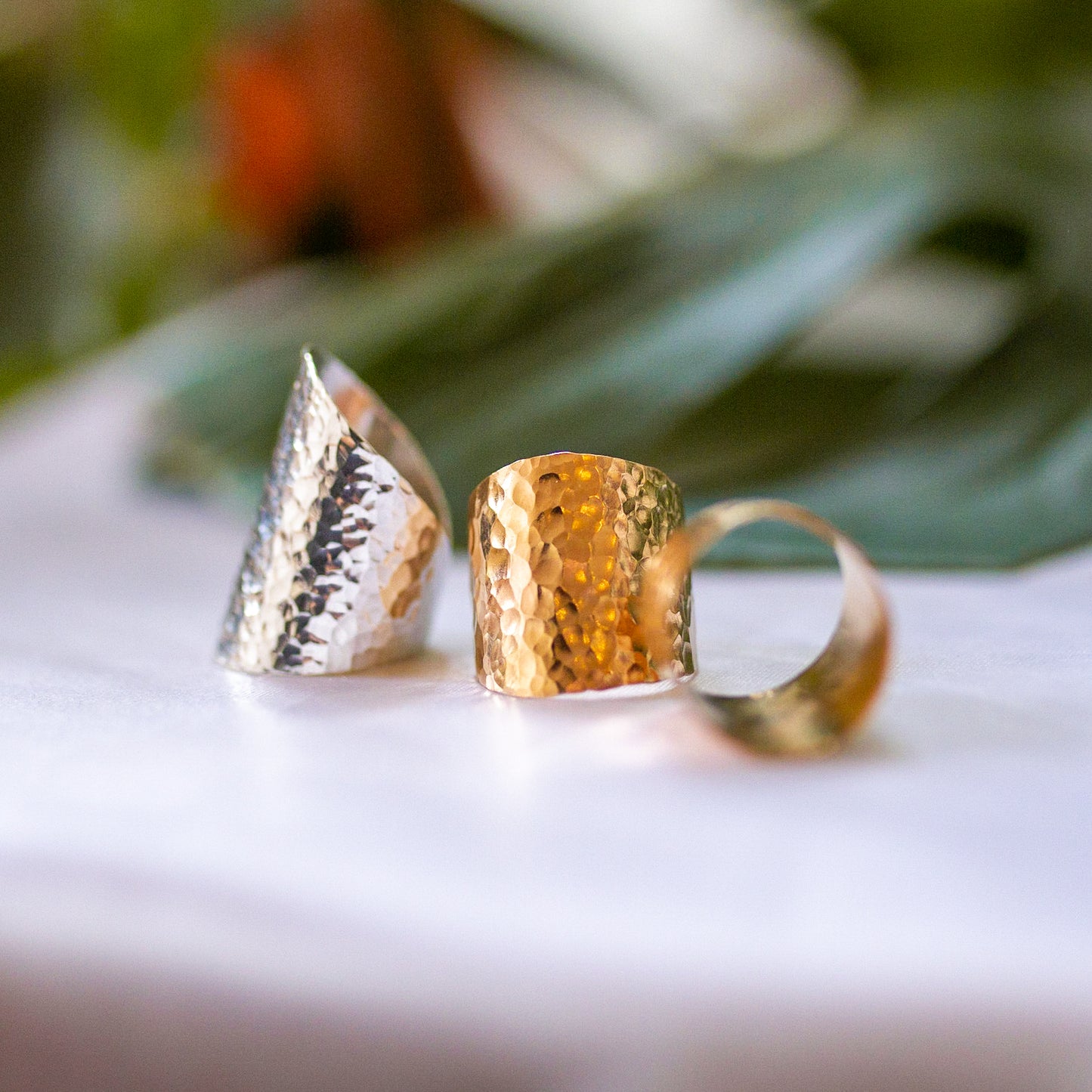 Large Shield Ring, Sterling Silver
