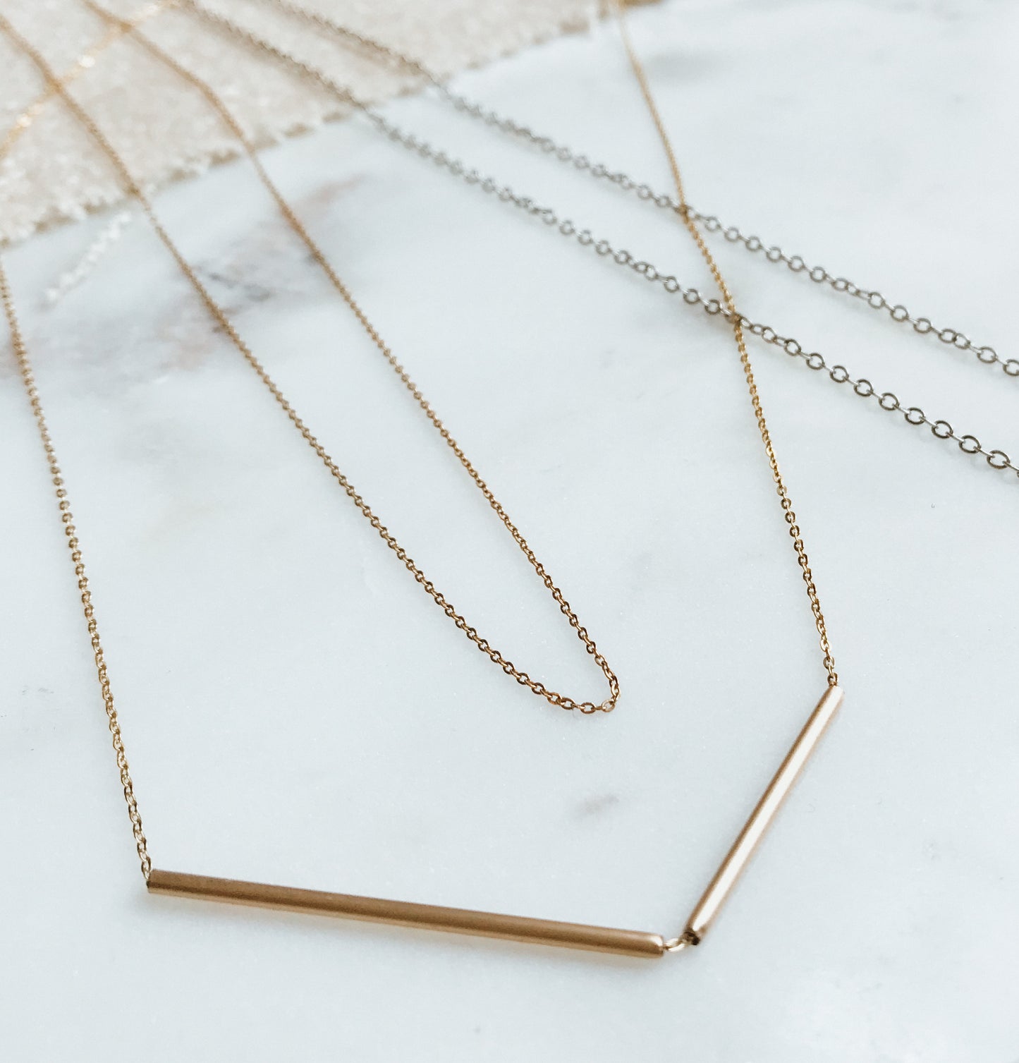 Geo Layering Set in Gold Fill, Rose Gold Fill, or Sterling Silver