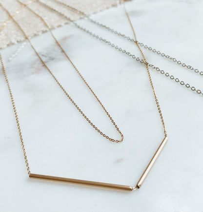 Geo Layering Set in Gold Fill, Rose Gold Fill, or Sterling Silver