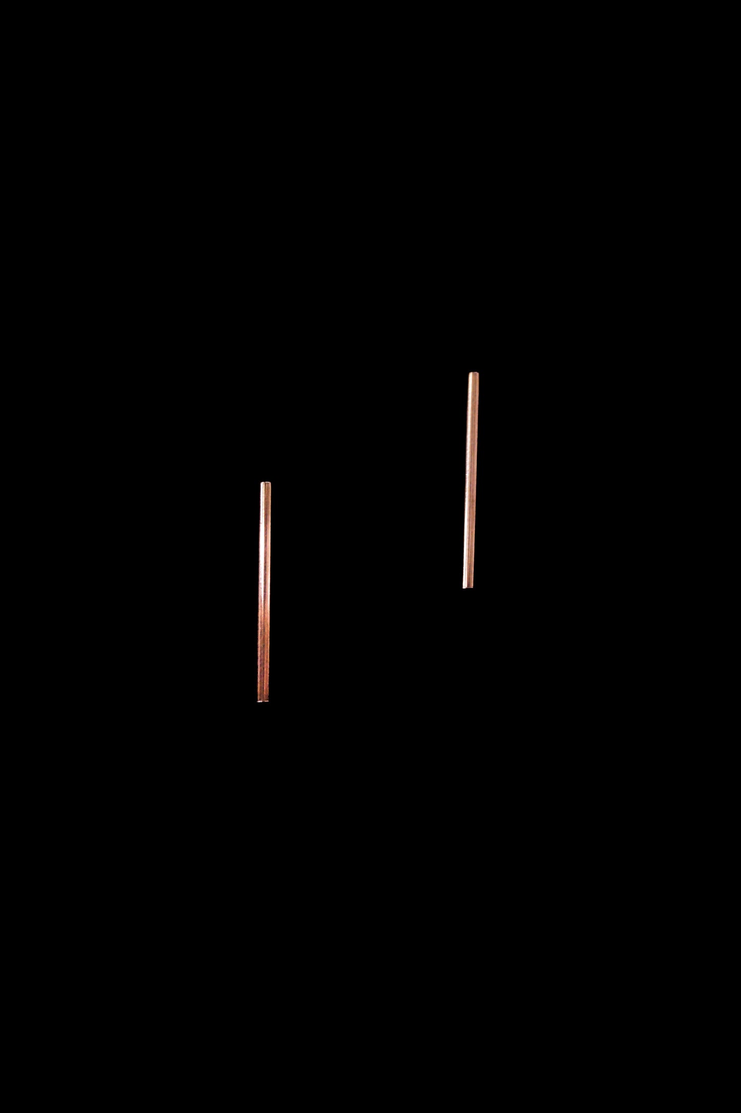 Bar Stud Earrings, Gold Fill, Rose Gold Fill or Sterling Silver