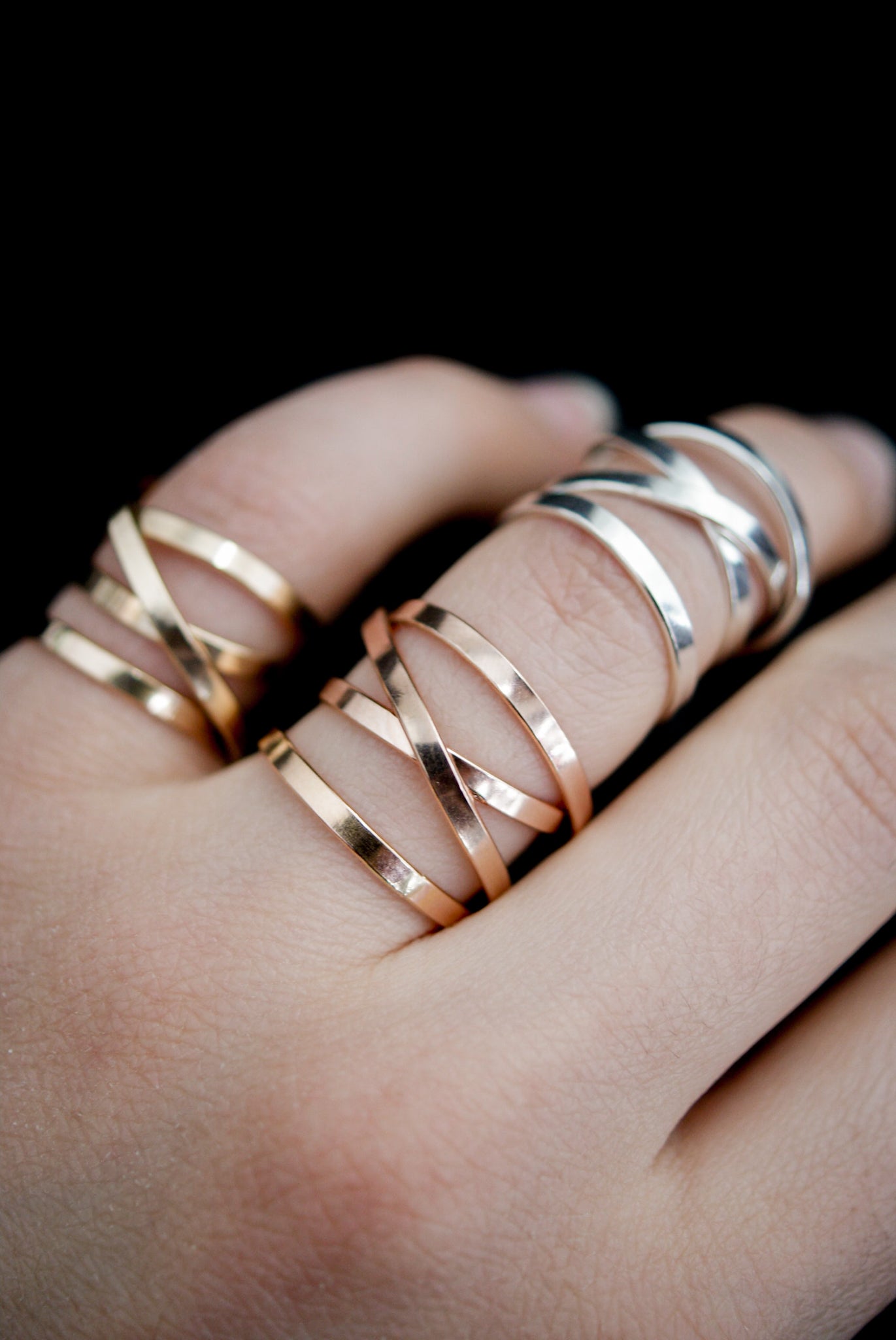 Ribbon Wraparound Ring, Sterling Silver