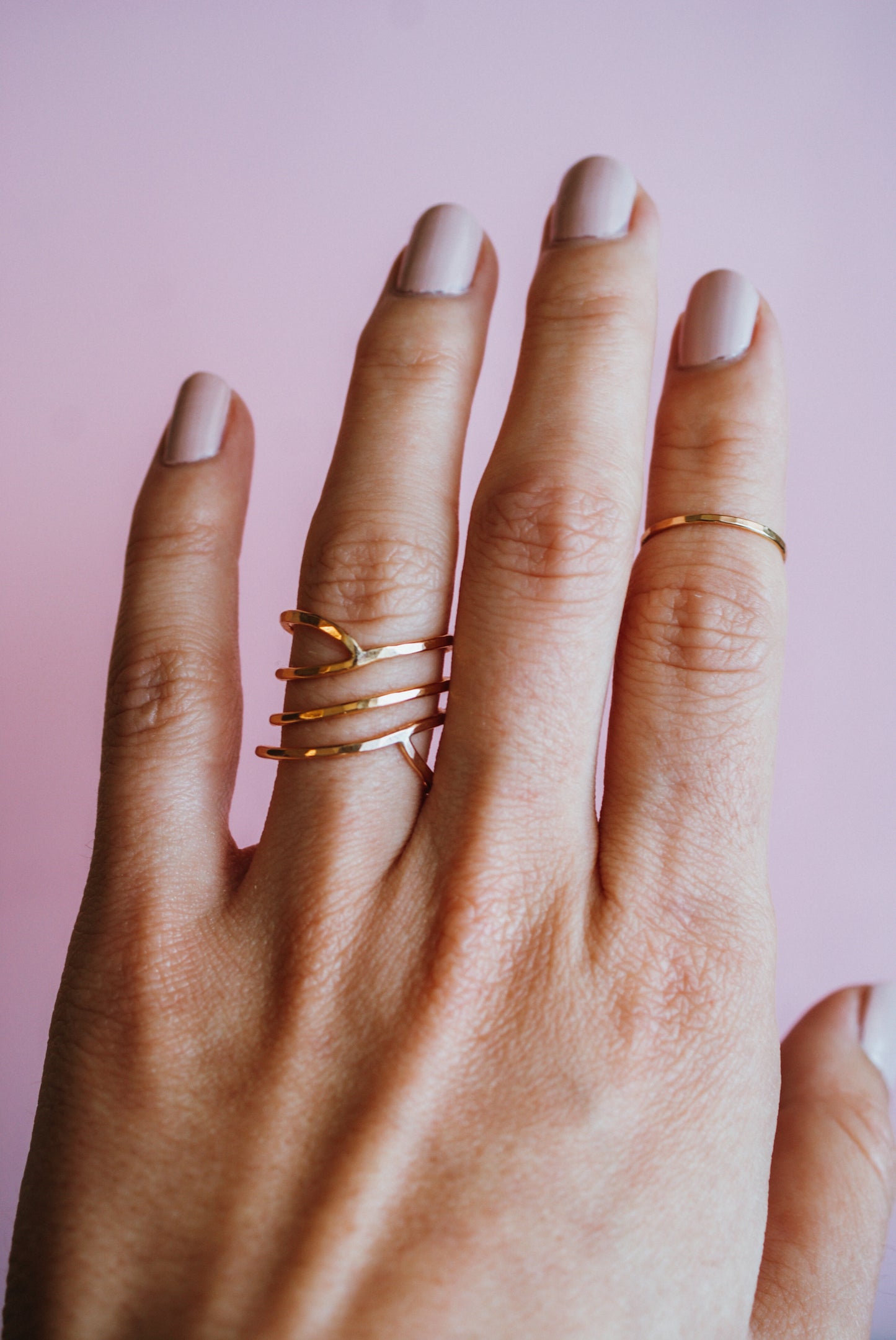 Curved Wraparound Ring, 14K Gold Fill