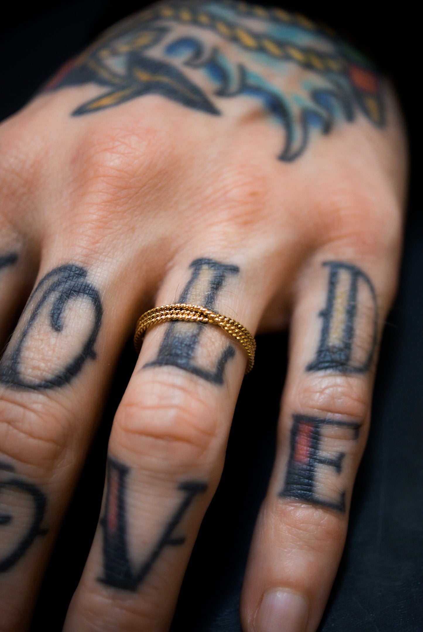 Twist Overlap Ring, Solid 14K Gold