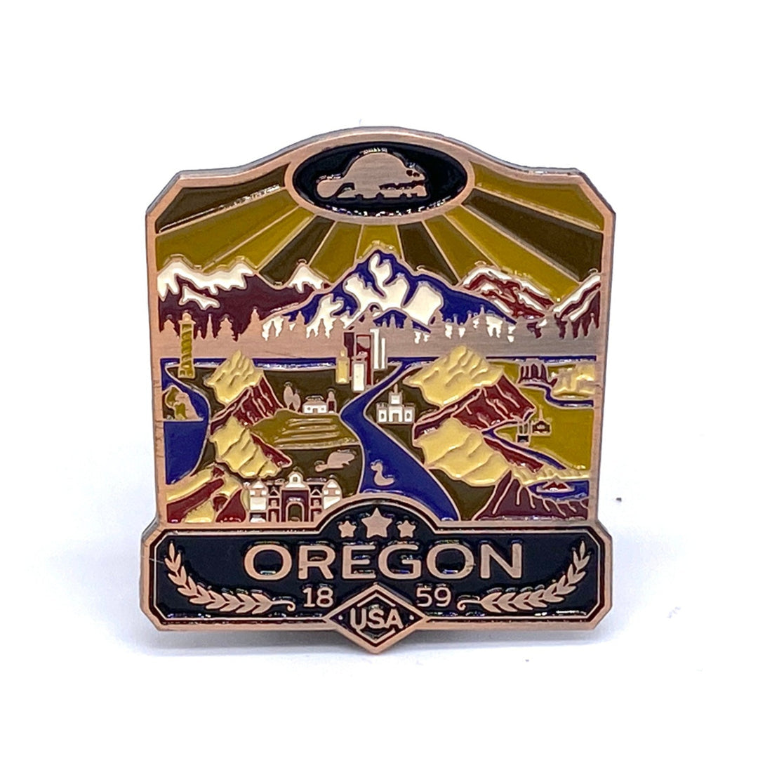 Oregon Landmark Enamel Pins