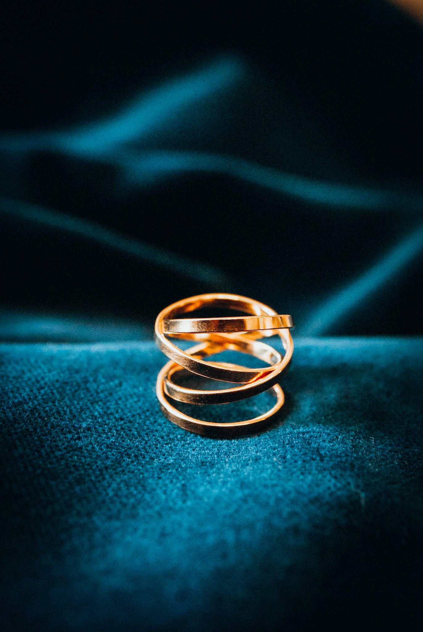Ribbon Wraparound Ring, 14K Rose Gold Fill