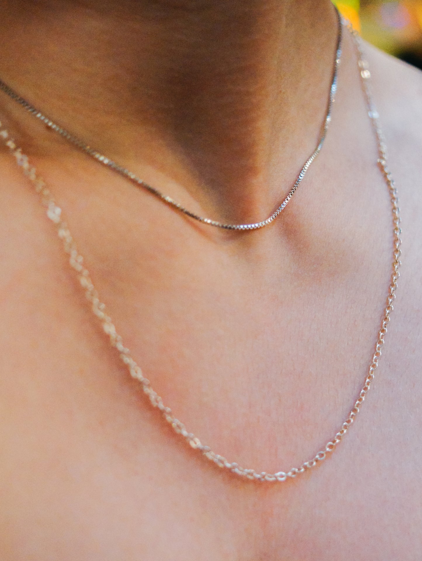 Mid-Length Textured Layering Set in Gold Fill, Rose Gold Fill, or Sterling Silver