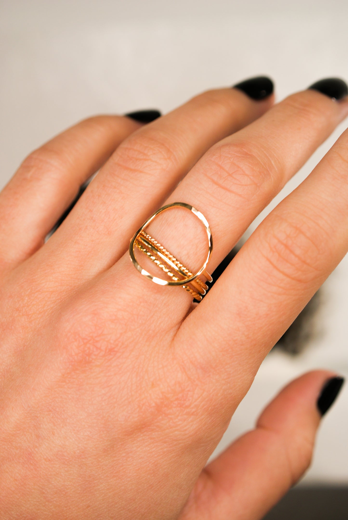 Circle Set of 4 Stacking Rings, Gold Fill, Rose Gold Fill or Sterling Silver