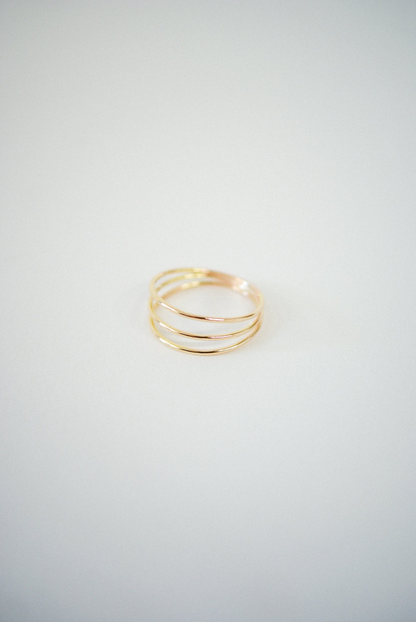 Connected Set of 3 Rings, 14K Gold Fill