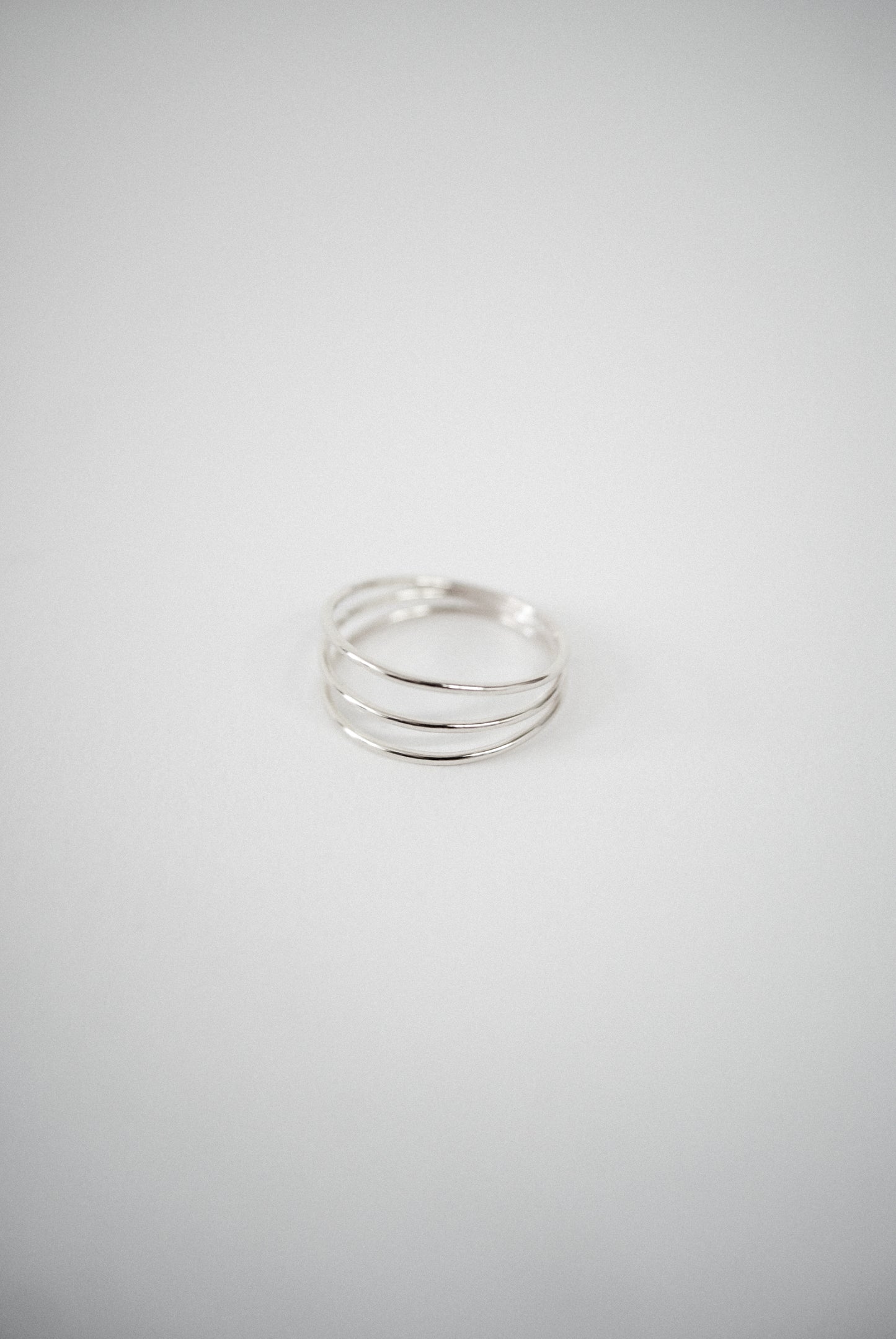 Connected Set of 3 Rings, Sterling Silver