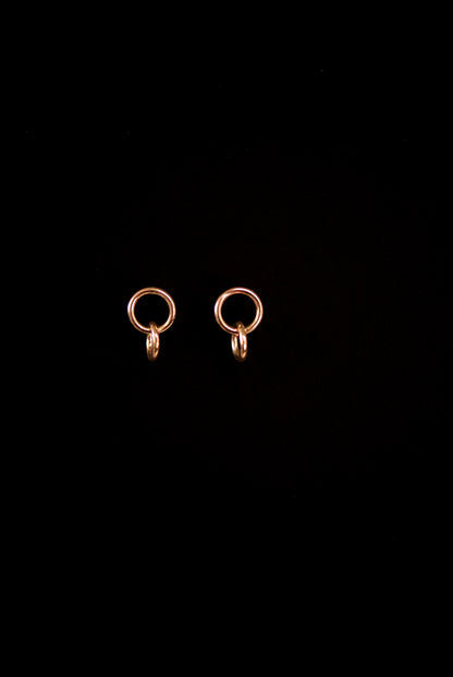 Link Stud Earrings, Gold Fill, Rose Gold Fill, or Sterling Silver