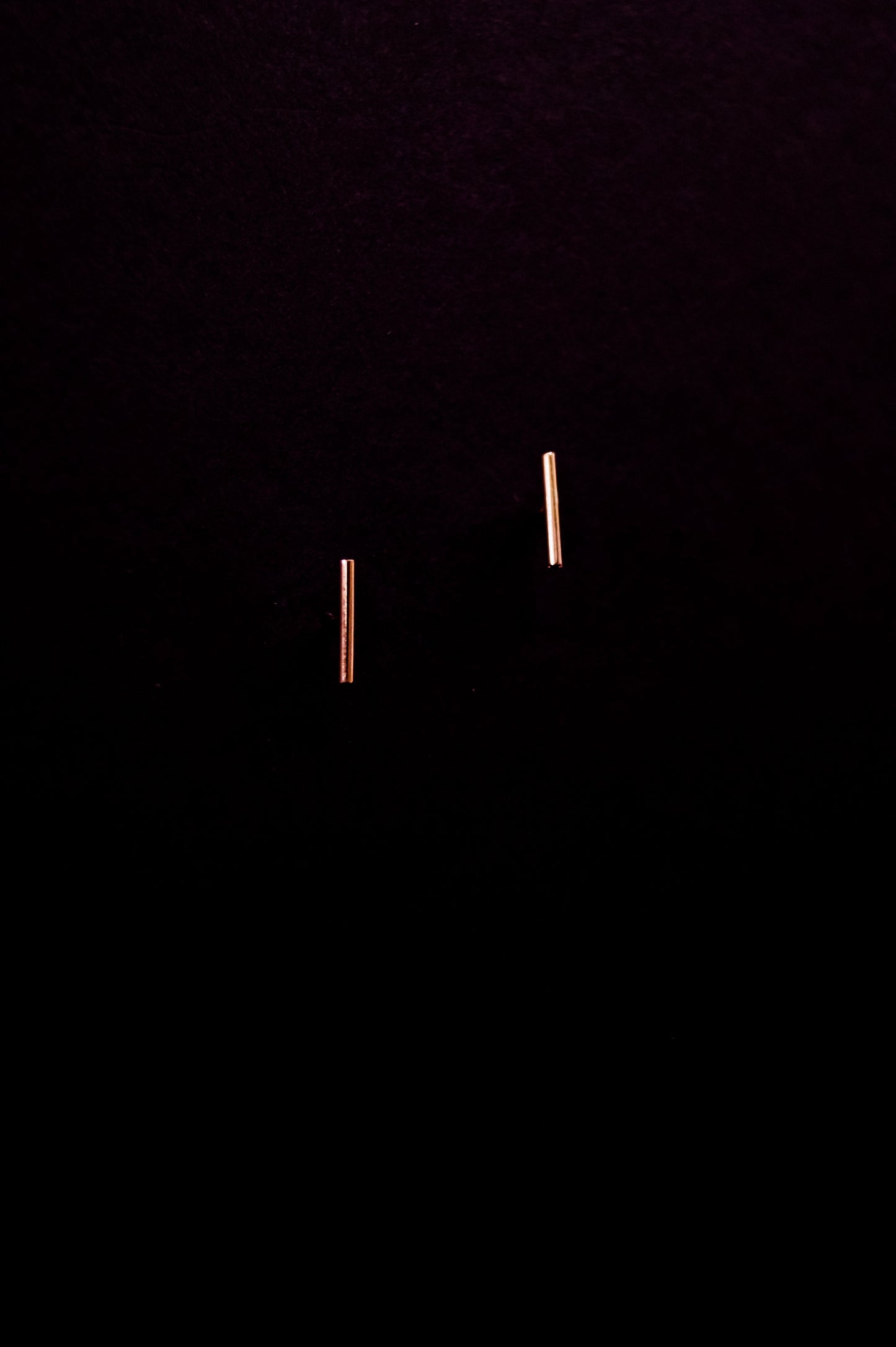 Mini Bar Stud Earrings in Solid Gold or Rose Gold