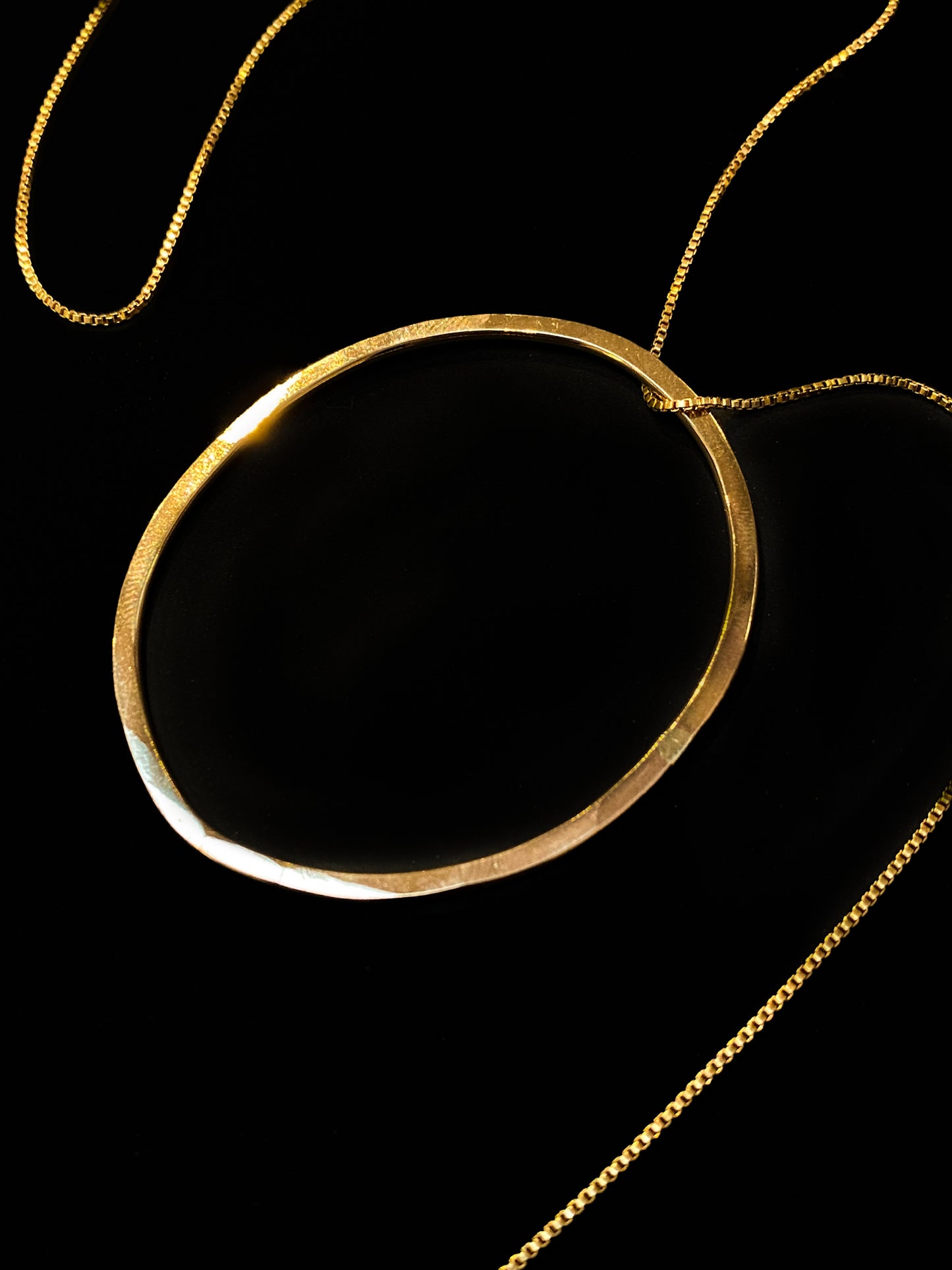 Large Circle Pendant in Gold Fill, Rose Gold Fill, or Sterling Silver