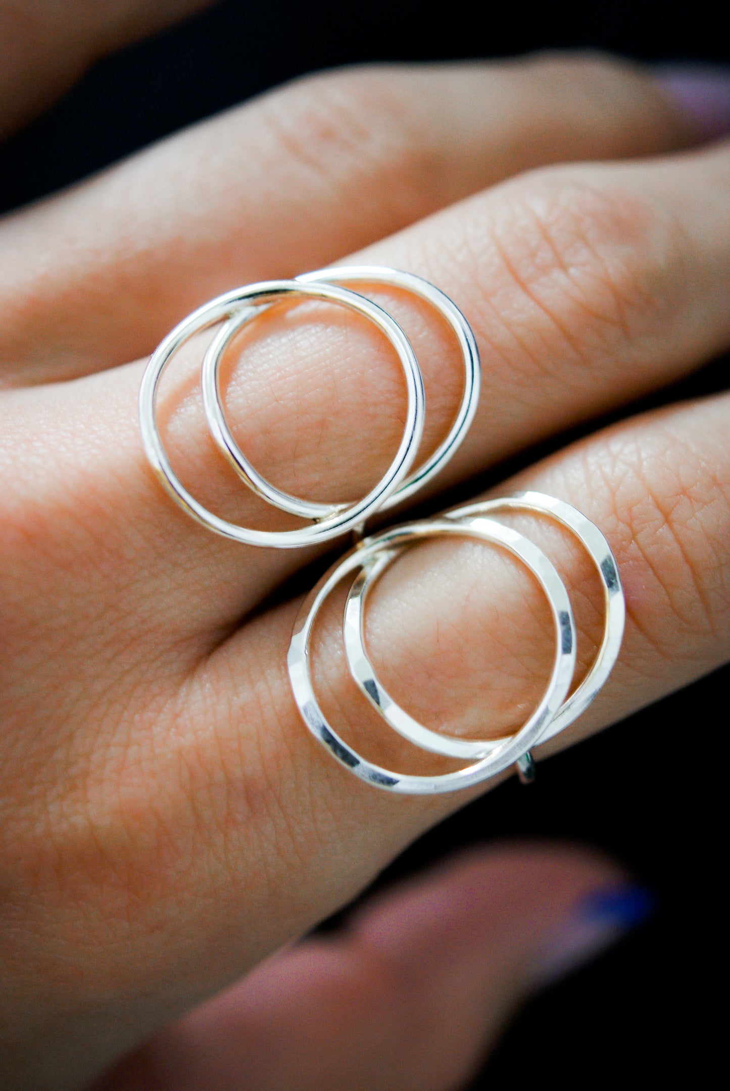 Eclipse Ring, Sterling Silver