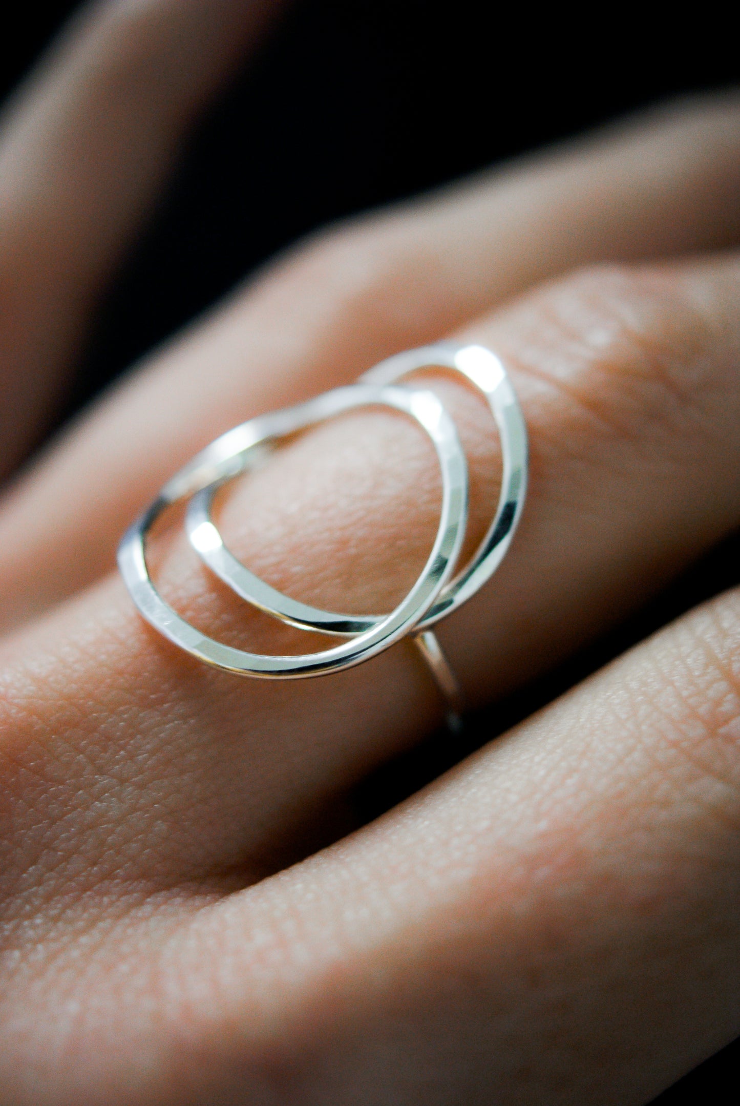 Eclipse Ring, Sterling Silver