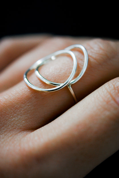 Eclipse Ring, Sterling Silver