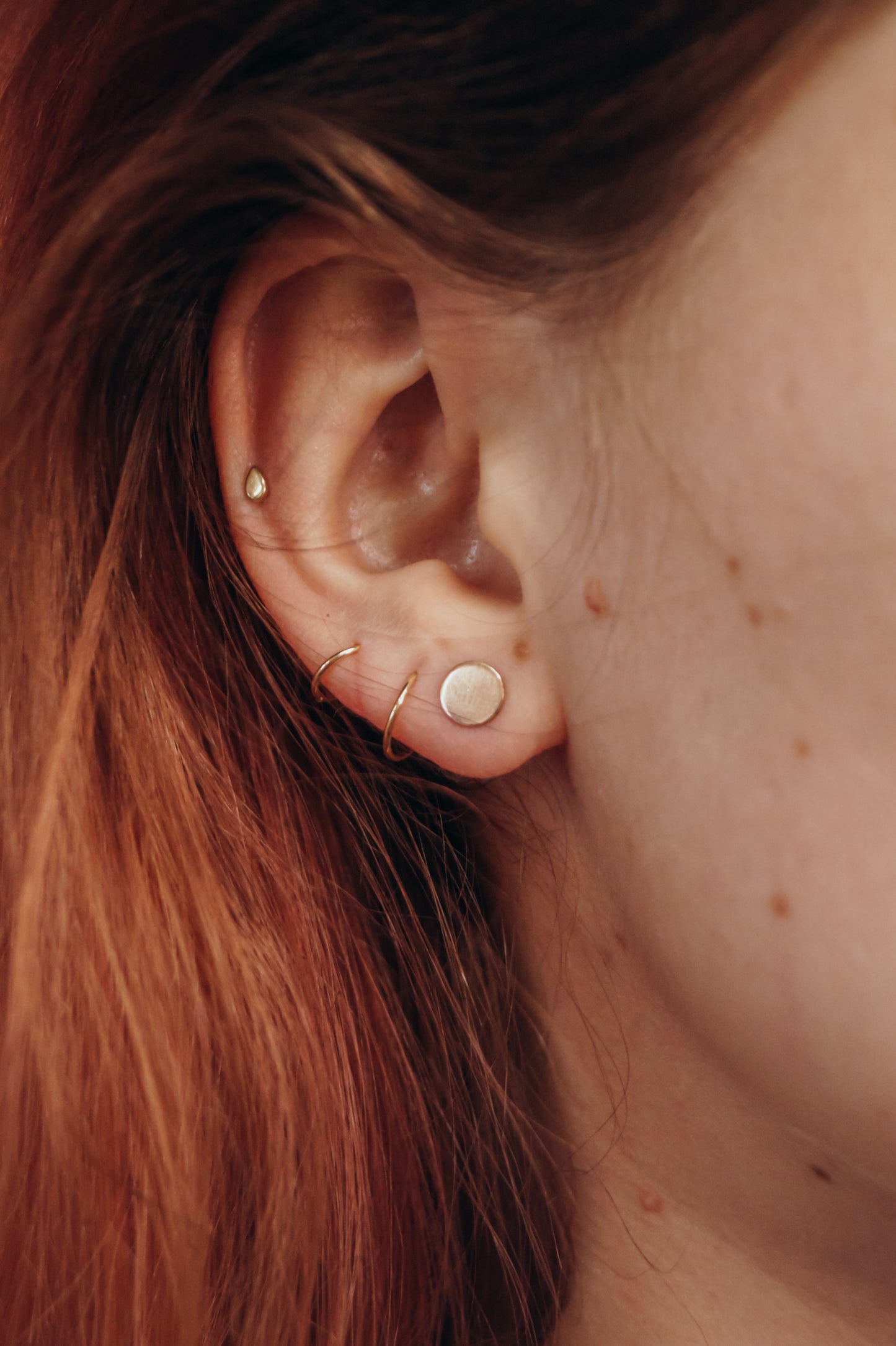 Dot Stud Earrings, Gold Fill, Rose Gold Fill or Sterling Silver