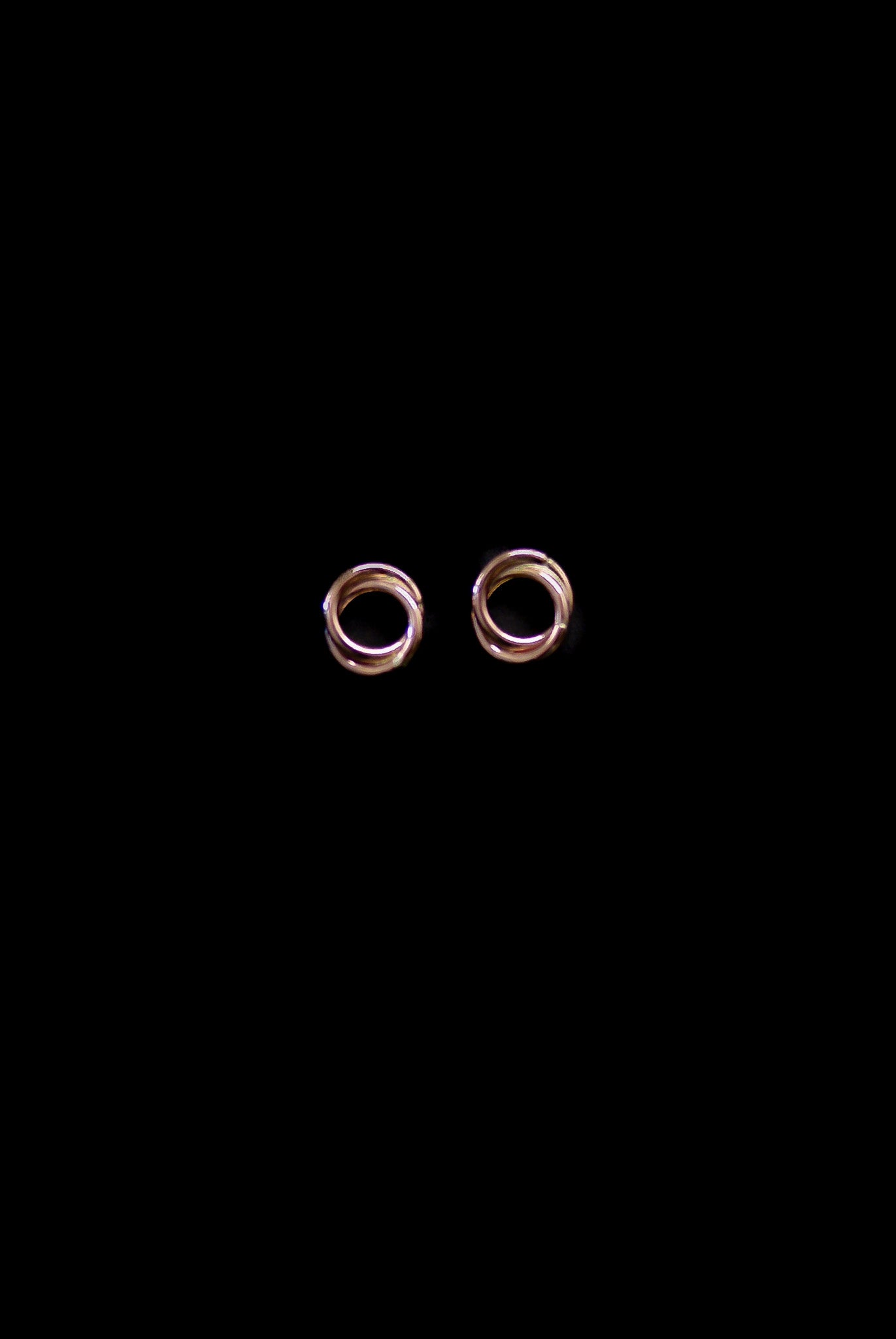 Interlocking Stud Earrings, Gold Fill, Rose Gold Fill or Sterling Silver