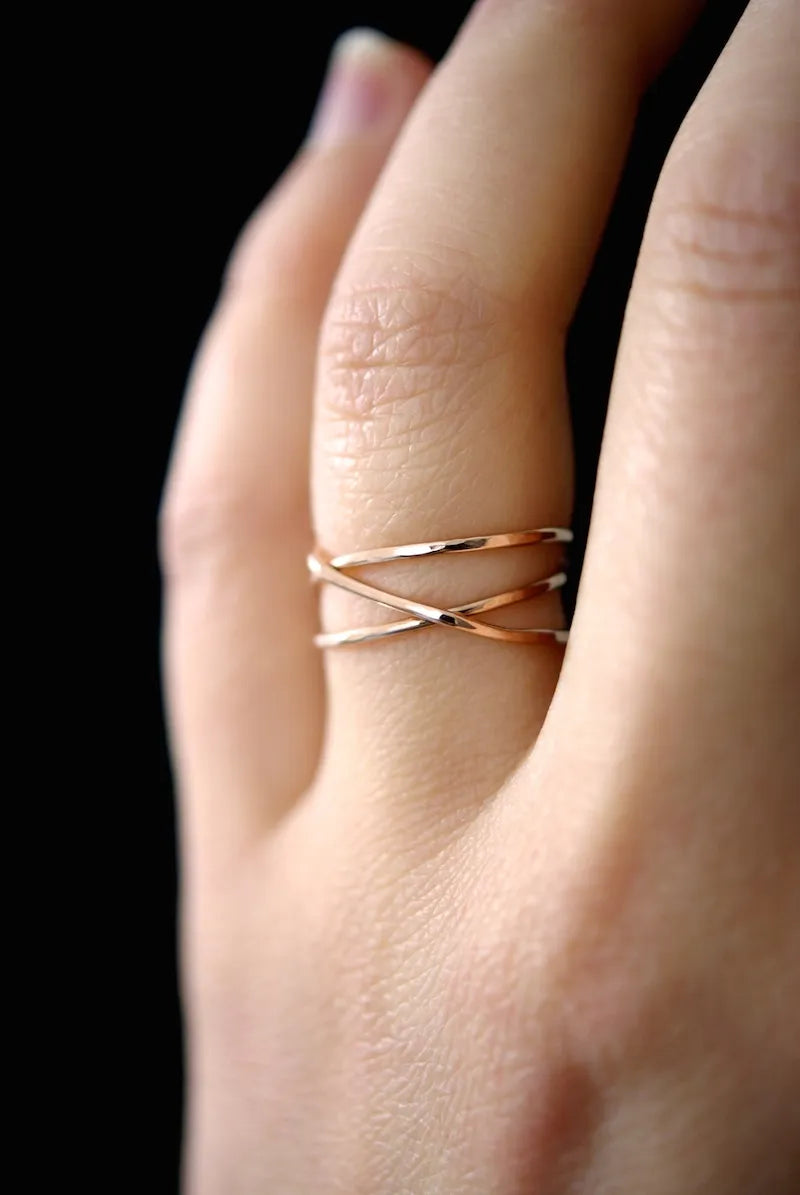 Wraparound Ring, 14K Rose Gold Fill