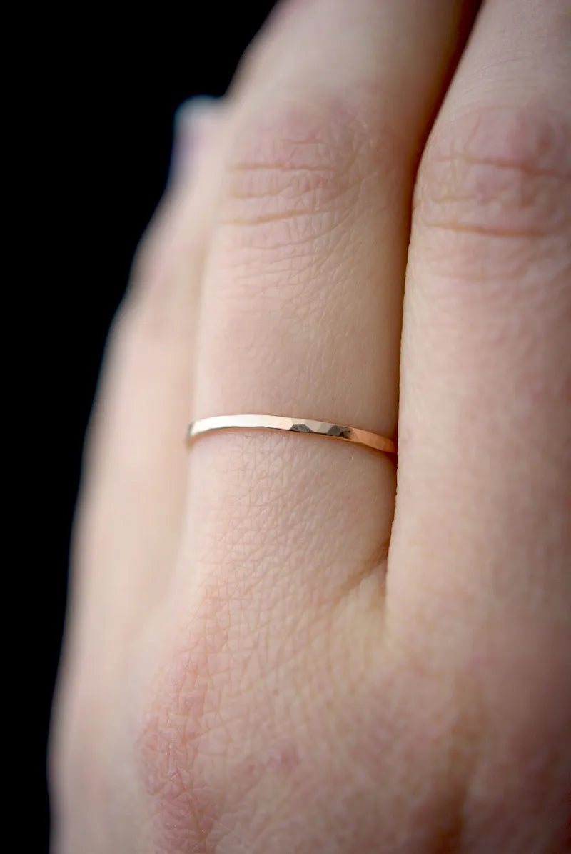 Medium Thick Ring, 14K Rose Gold Fill