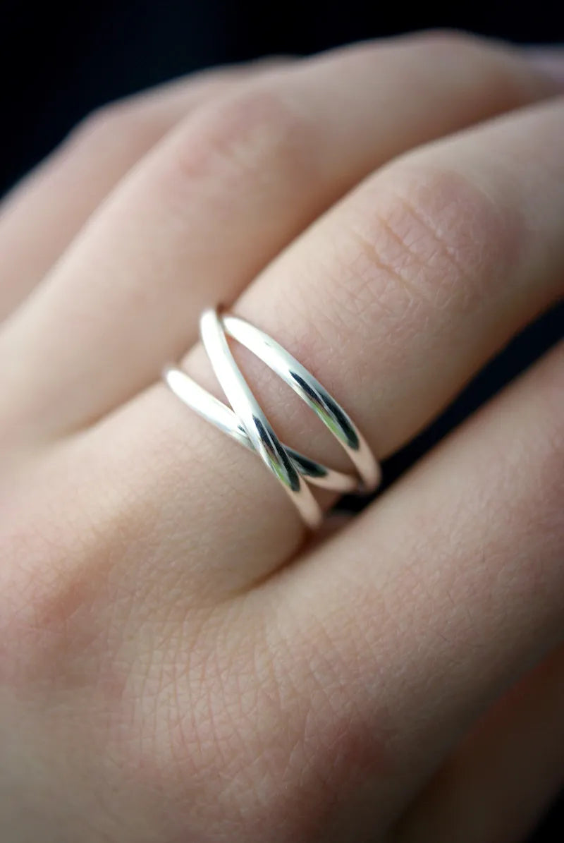 Infinity Spiral Ring, Sterling Silver