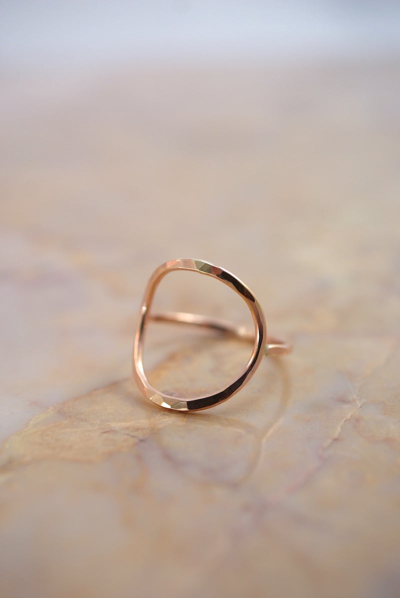 Circle Ring, 14K Rose Gold Fill
