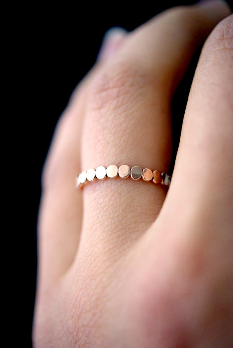 Bead Ring, 14K Rose Gold Fill