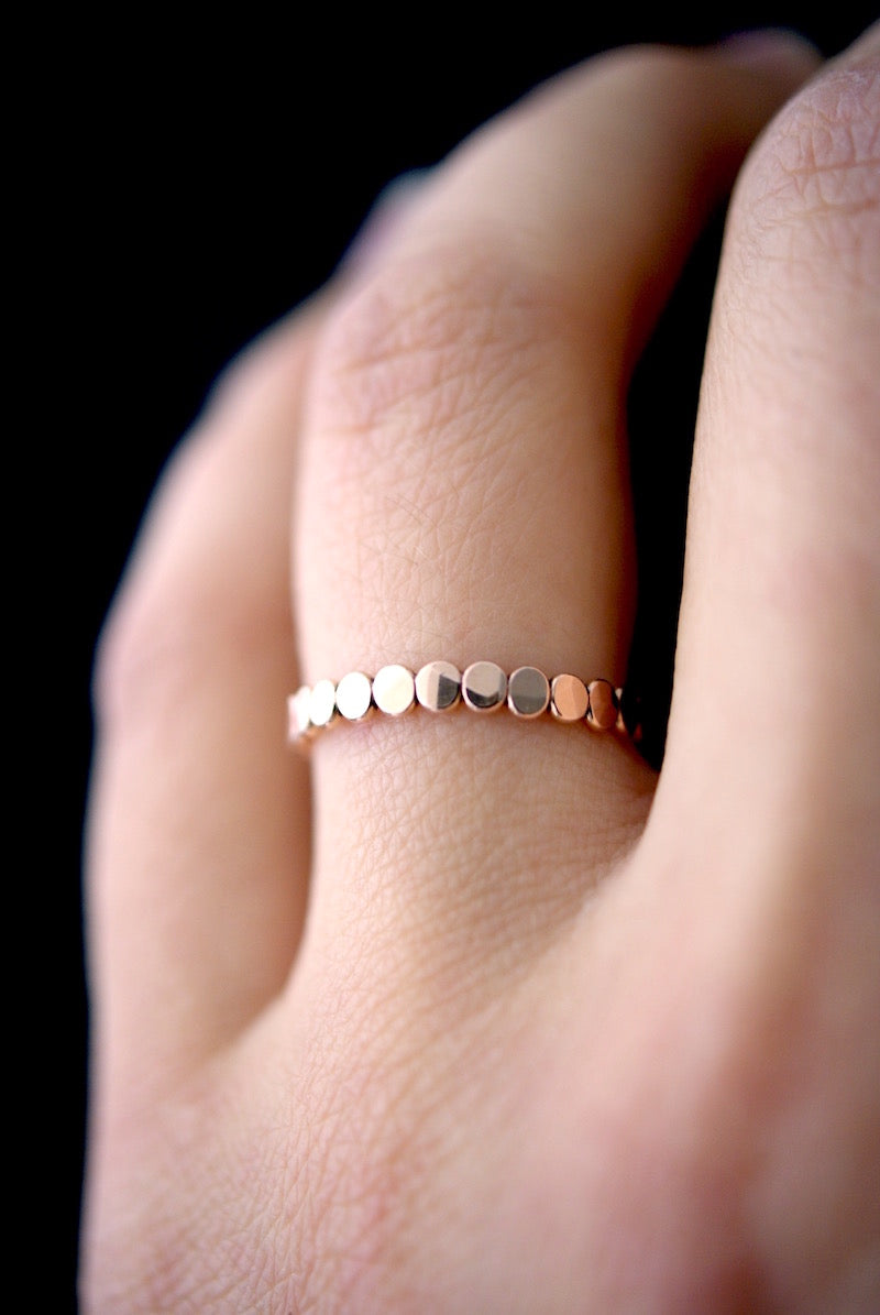 Bead Ring, 14K Rose Gold Fill