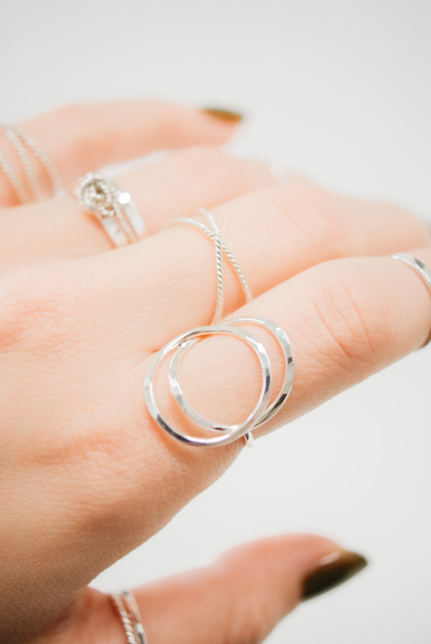 Eclipse Ring, Sterling Silver