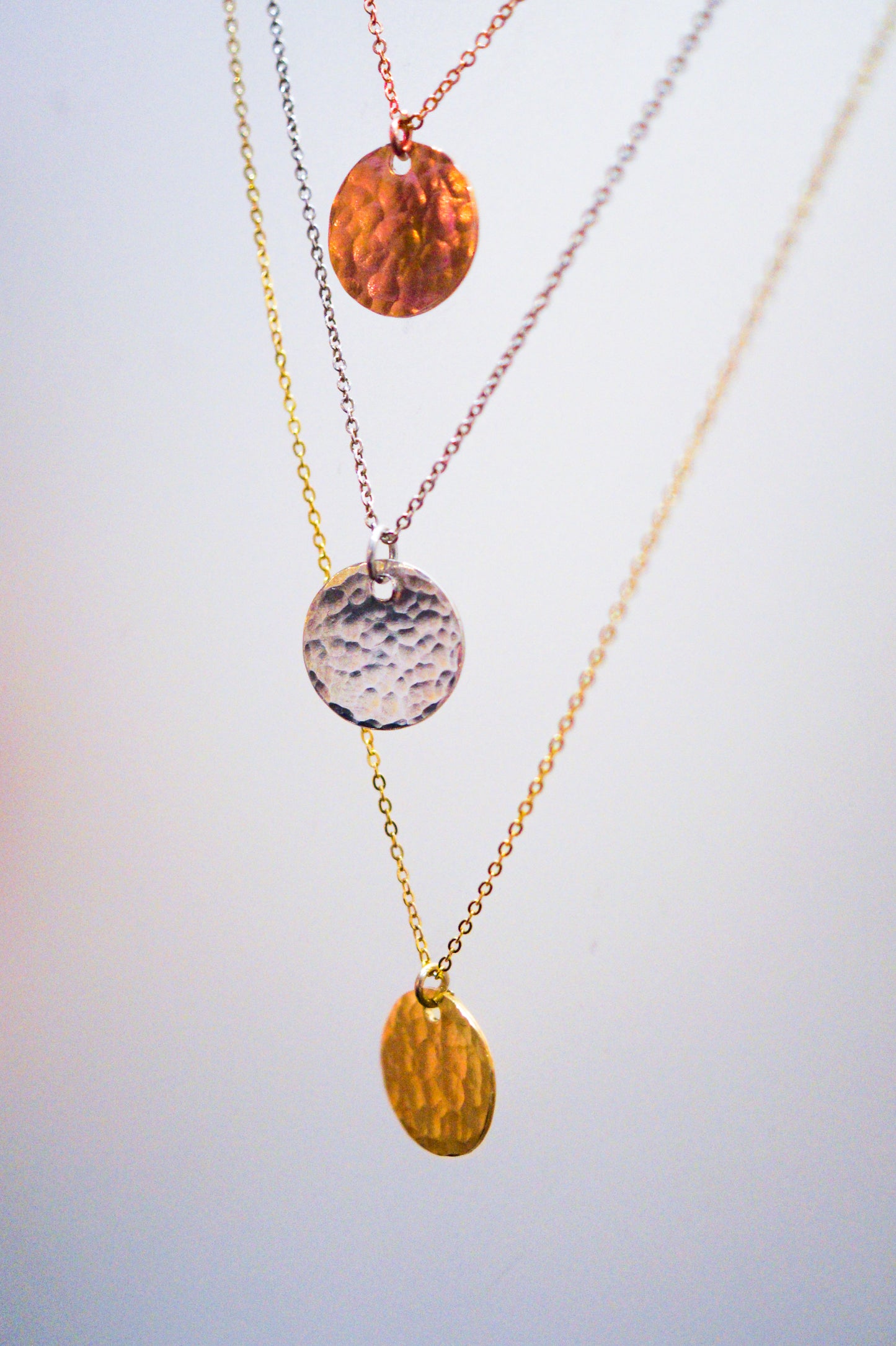 Textured Disc Pendant Charm