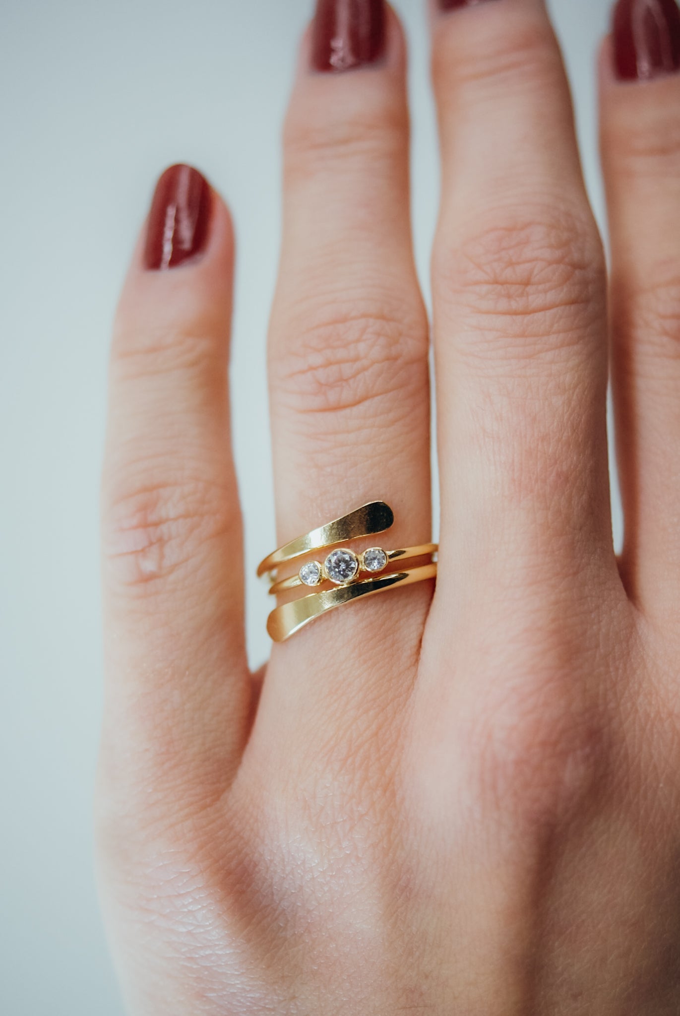 Sunburst Ring, Solid 14K Gold