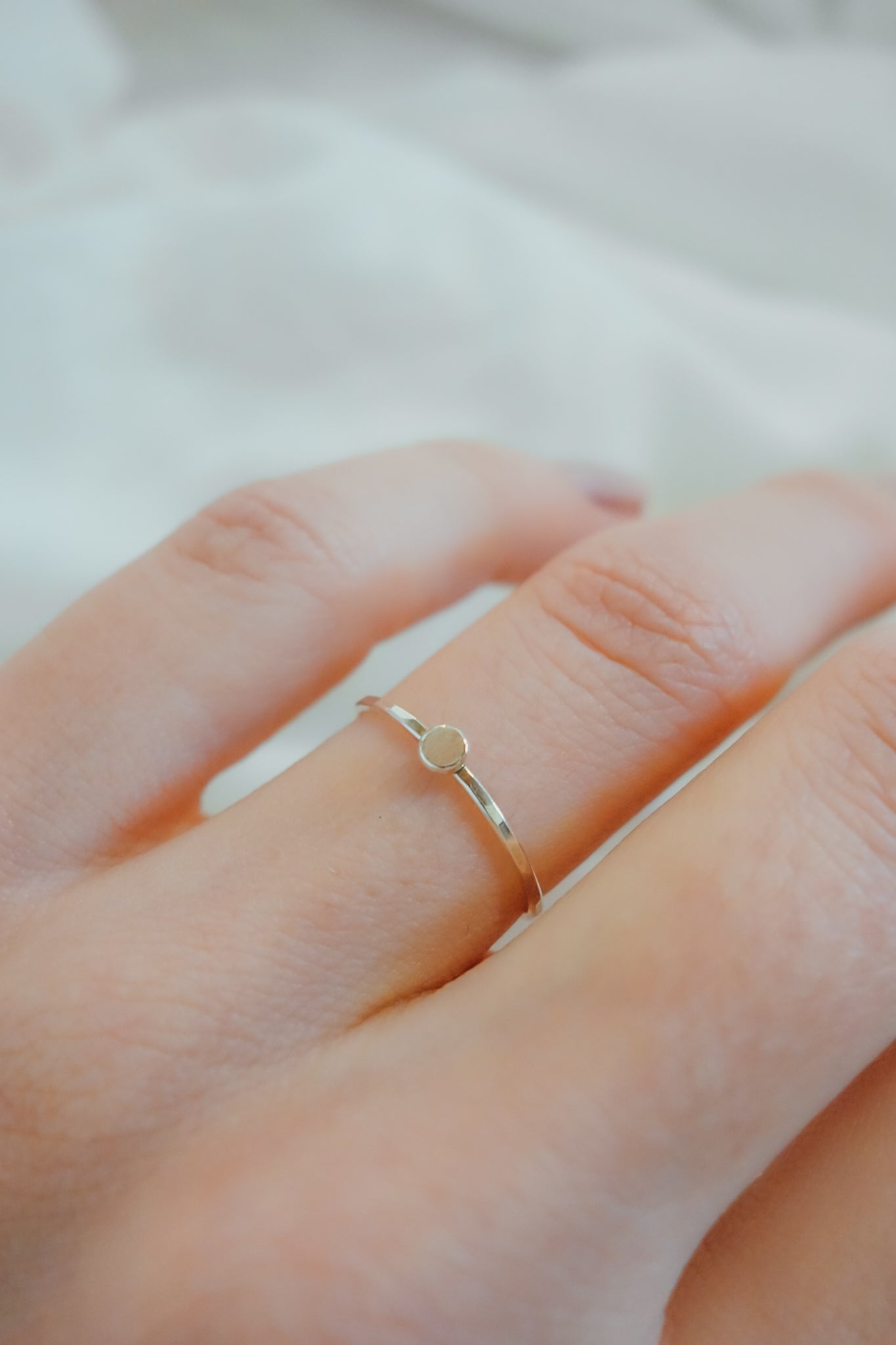 Small Pebble Ring, Sterling Silver