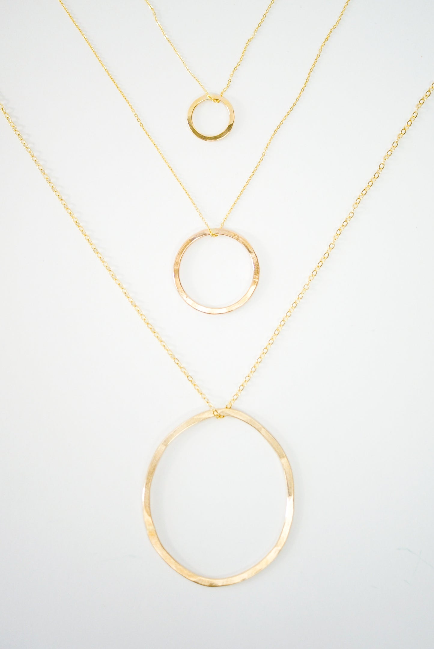 Large Circle Pendant in Gold Fill, Rose Gold Fill, or Sterling Silver