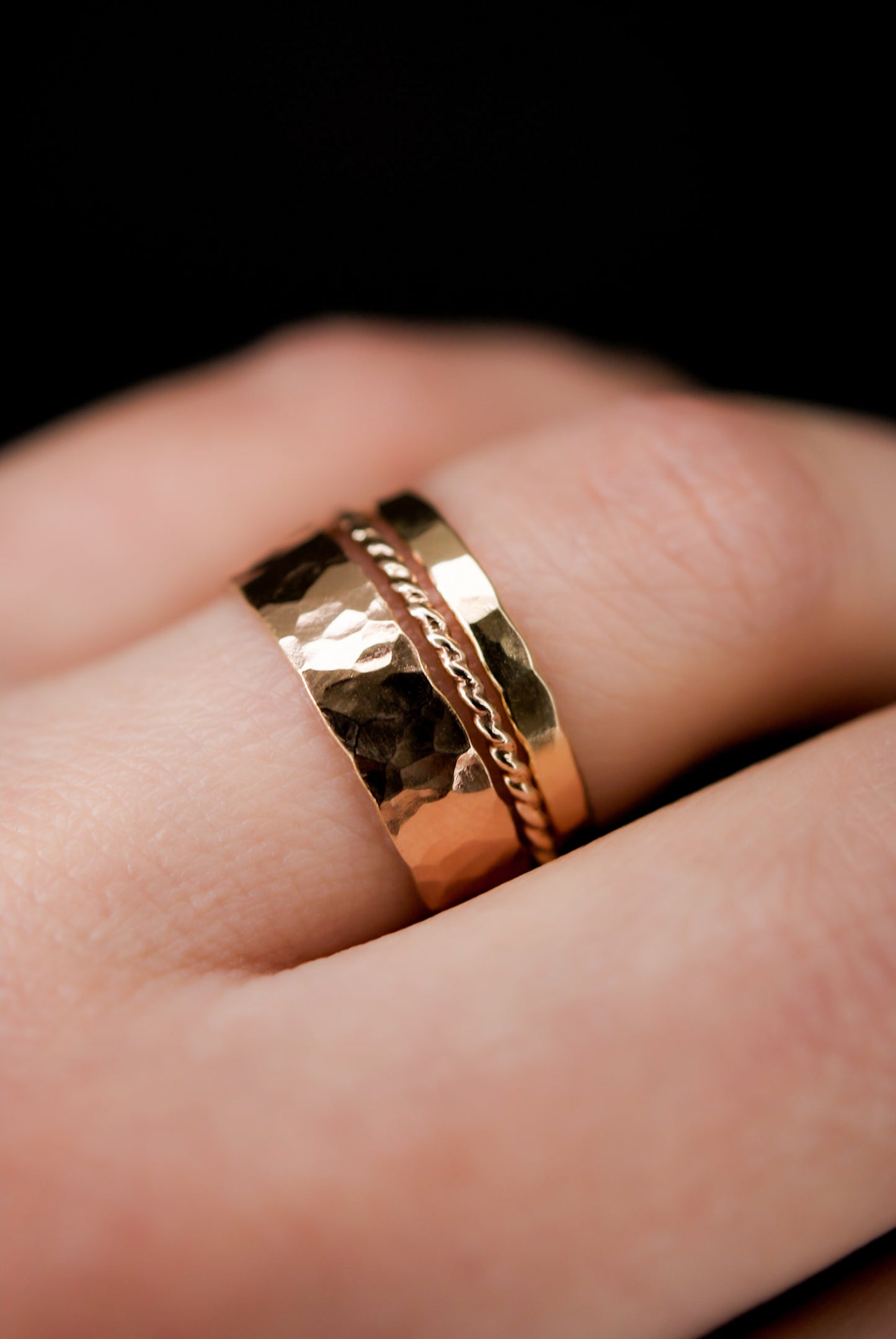 Essential Set of 3 Stacking Rings, Gold Fill, Rose Gold Fill or Sterling Silver