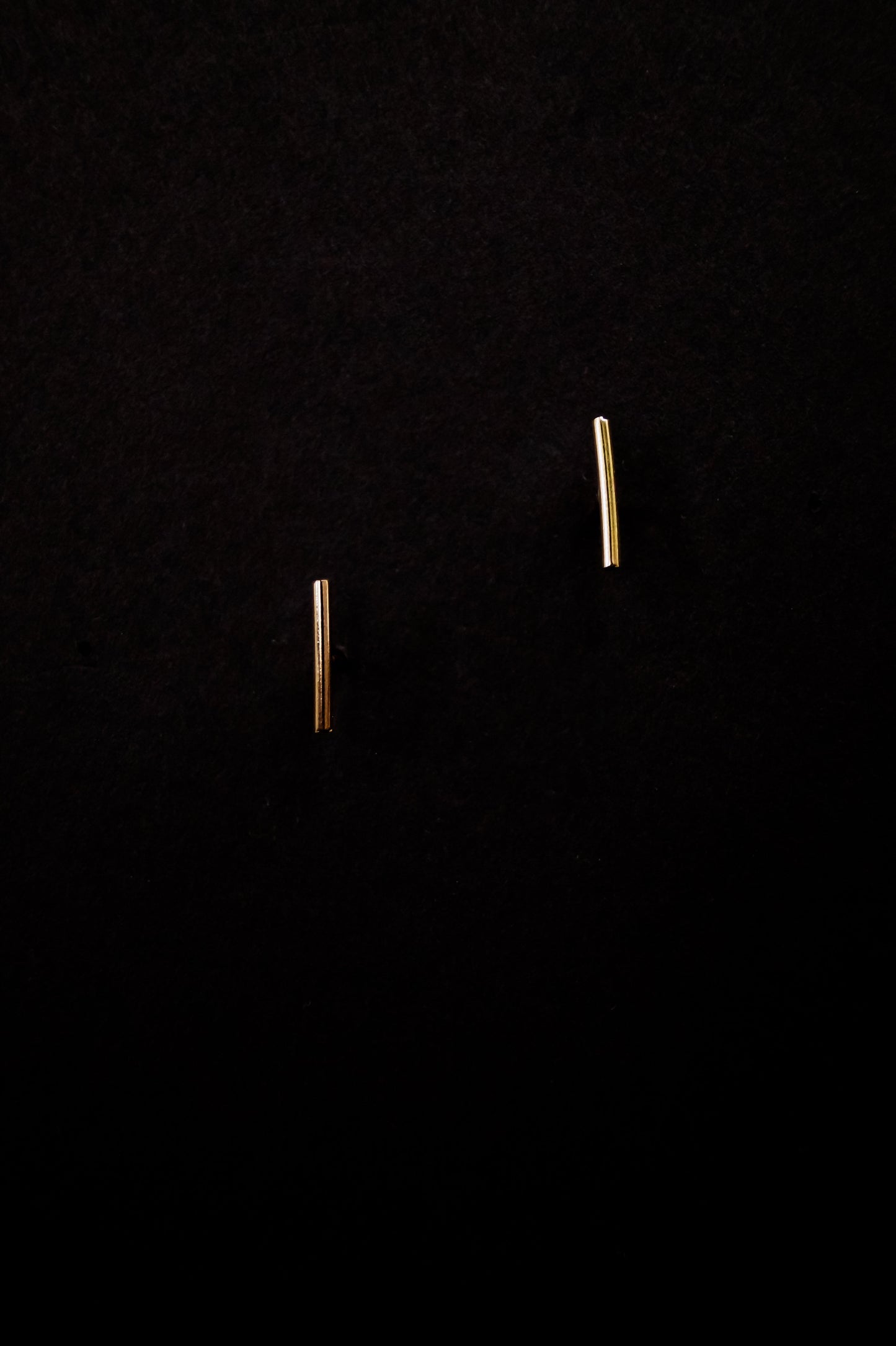 Mini Bar Stud Earrings in Solid Gold or Rose Gold