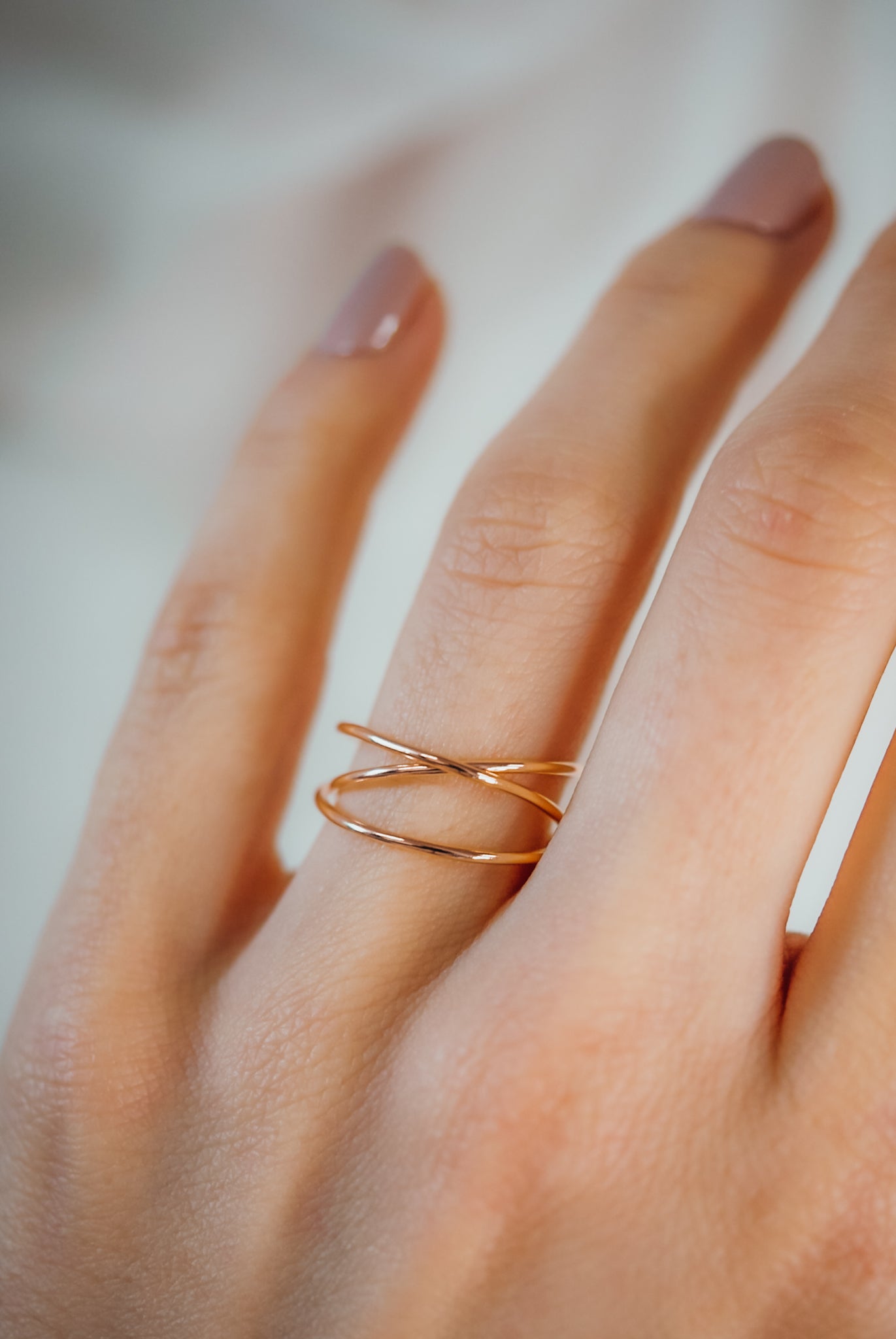 Wraparound Ring, Solid 14K Gold