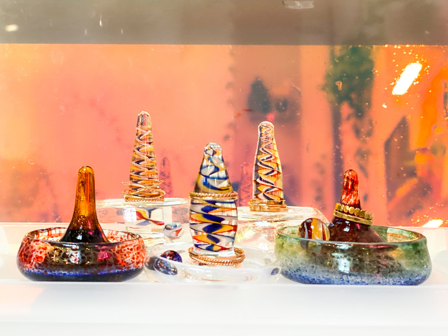 Kinetic Glass Ring Holder