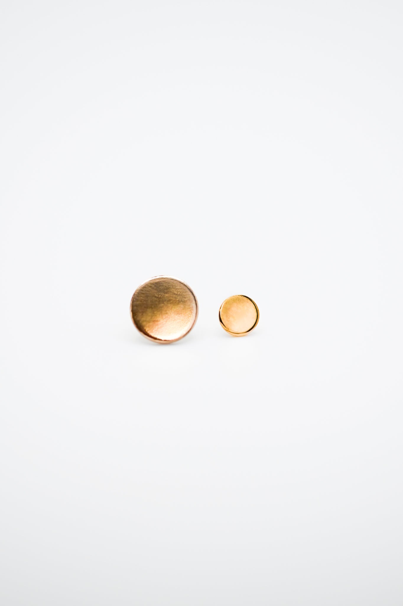 Mini Dot Flat Back Stud Earring, Solid Gold