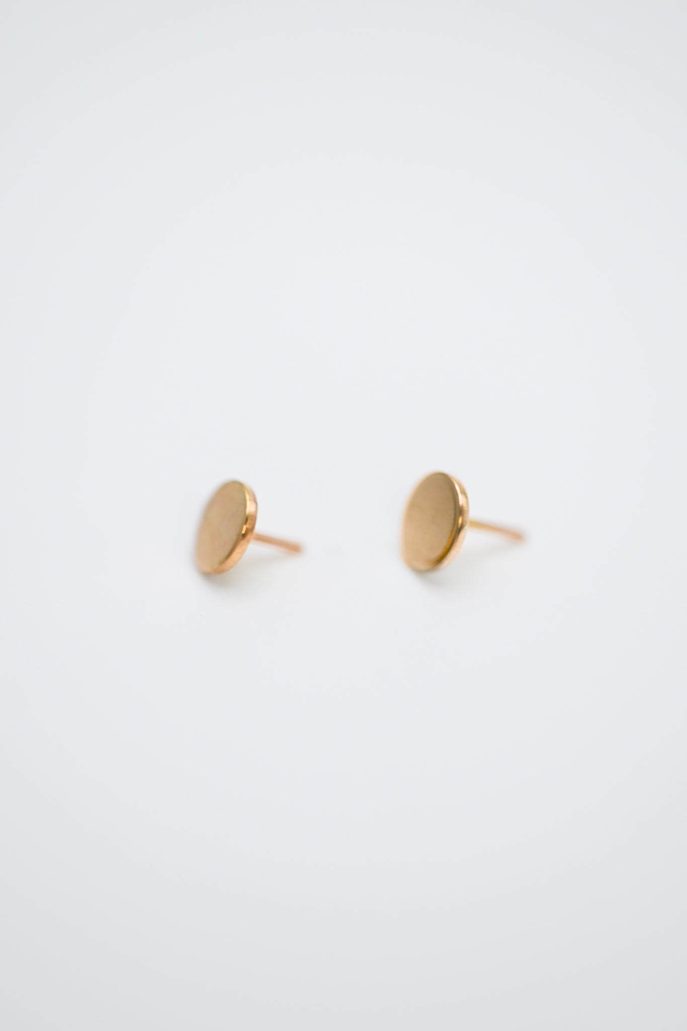 Mini Dot Flat Back Stud Earring, Solid Gold