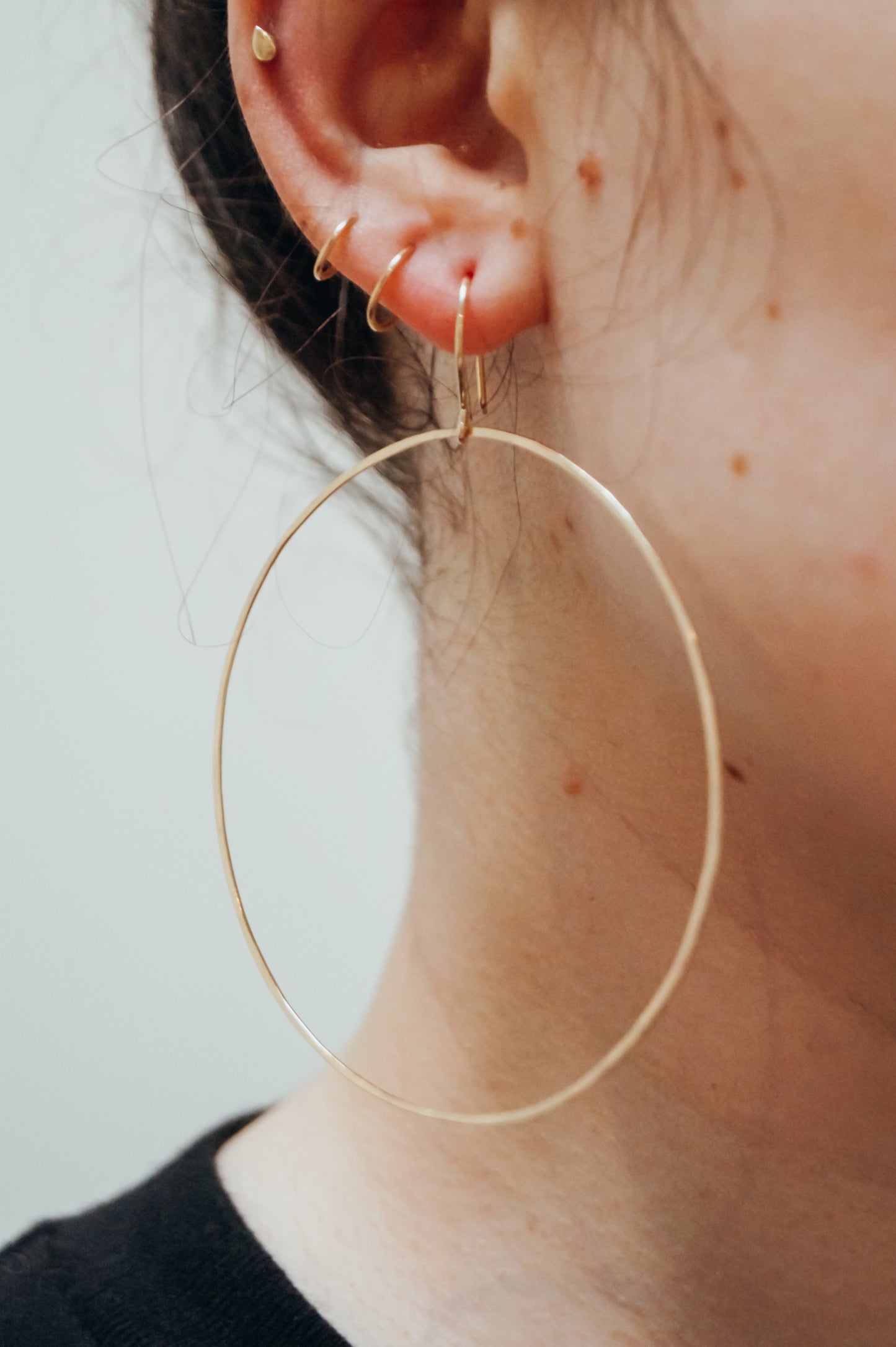 Full Circle Hoop Earrings, Gold Fill, Rose Gold Fill, or Sterling Silver