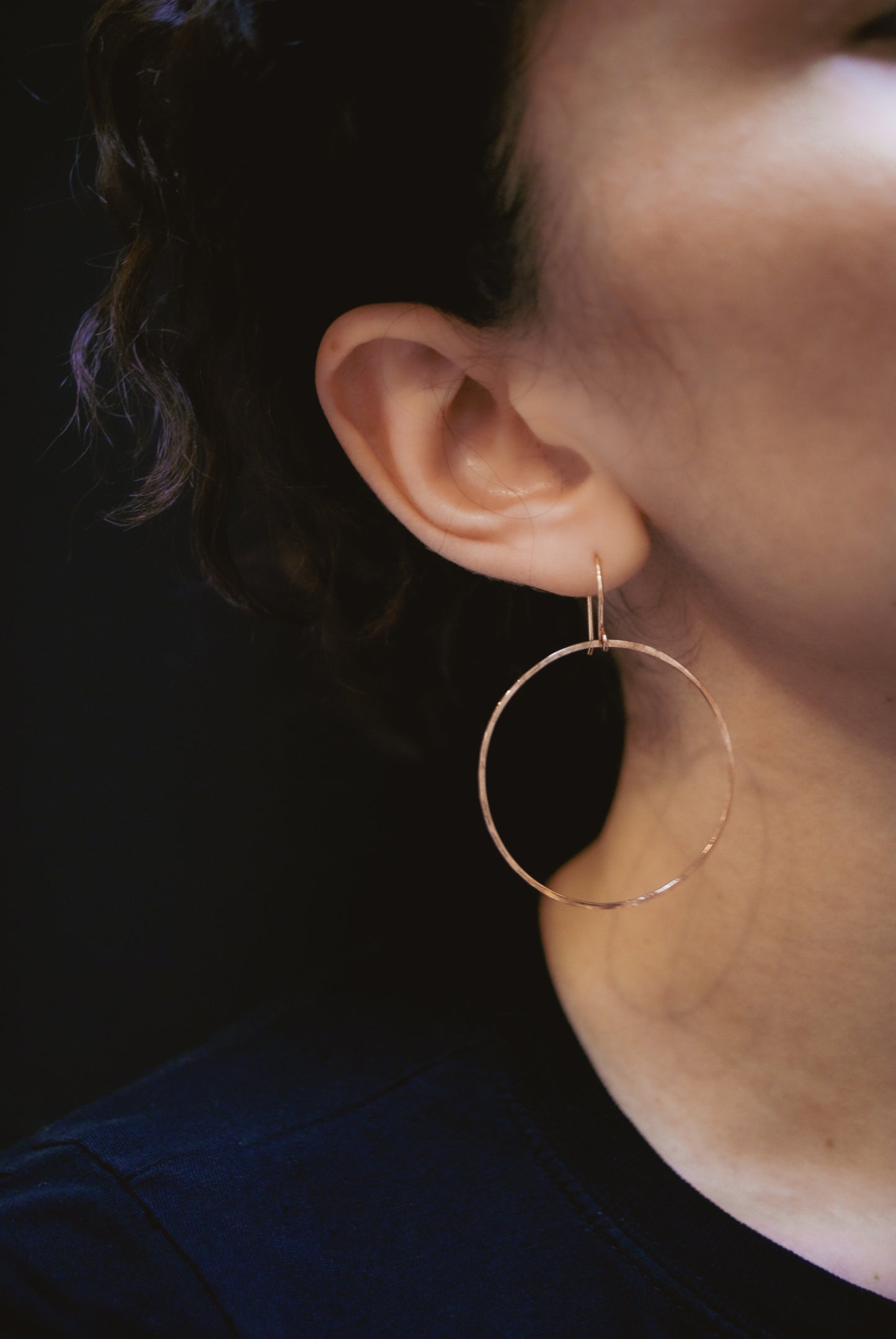 Full Circle Hoop Earrings, Gold Fill, Rose Gold Fill, or Sterling Silver