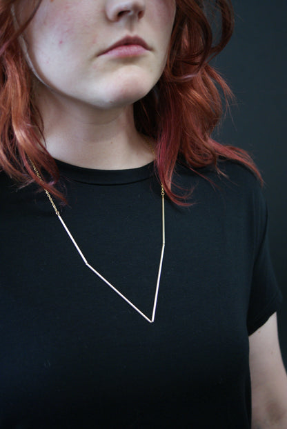 Geo Necklace, Gold Fill, Rose Gold Fill or Sterling Silver