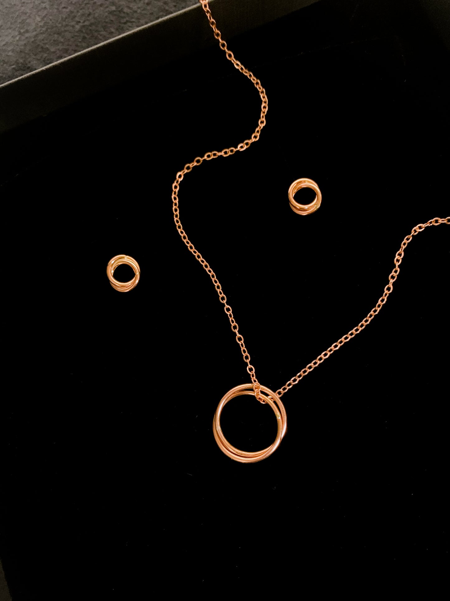 Interlocking Set of 2 Necklace, Gold Fill, Rose Gold Fill or Sterling Silver